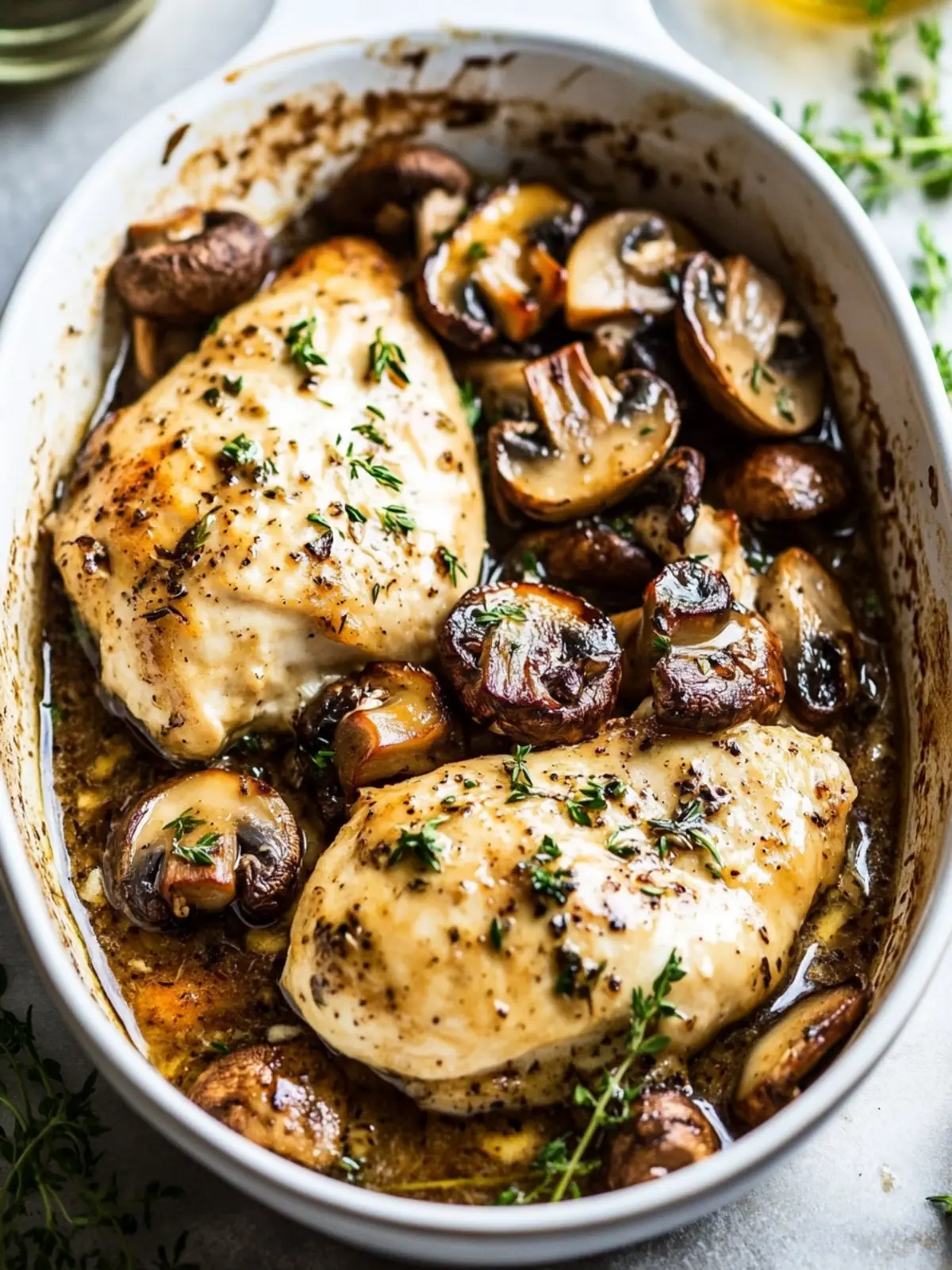 Easy Baked Mushroom Chicken
