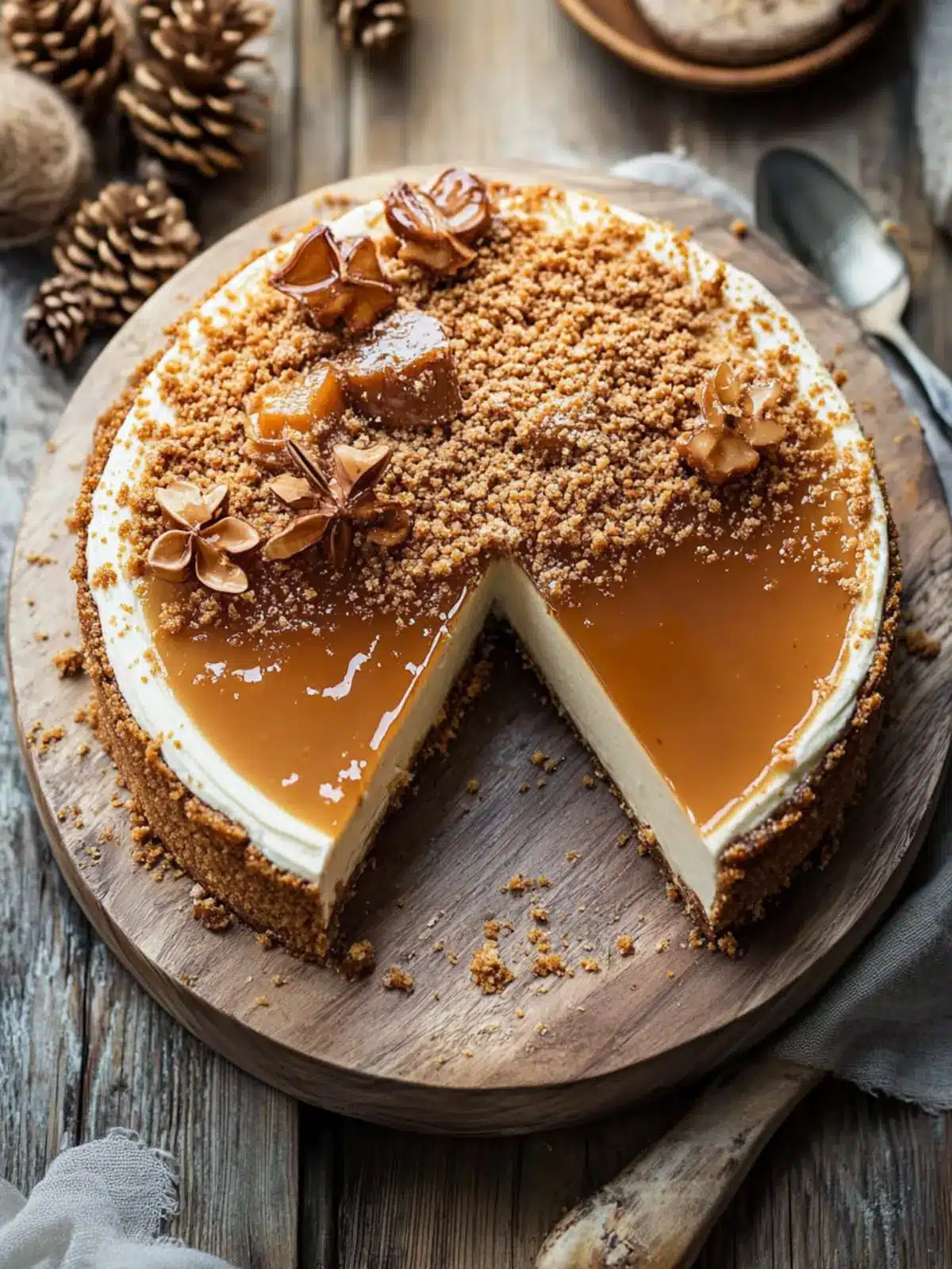 Irresistible Gingerbread Cheesecake with Salted Caramel Drizzle 5 Gingerbread Cheesecake