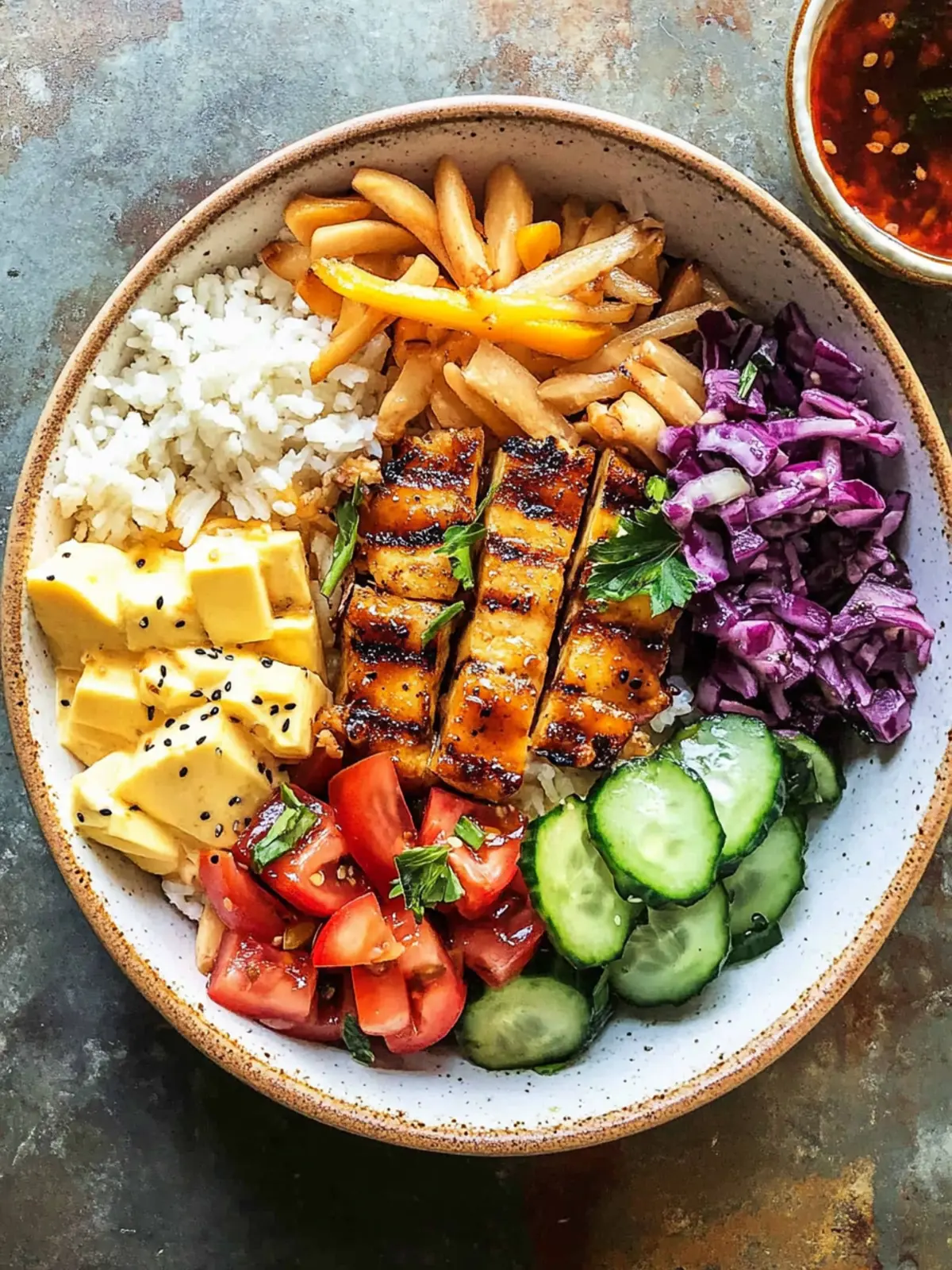 Savory Hawaiian Bowls: Grilled Chicken & Pineapple Delight 2 Hawaiian Bowls