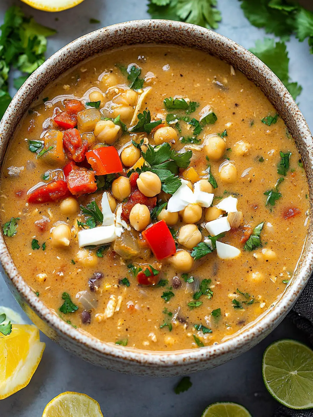 Creamy Vegan White Chickpea Chili