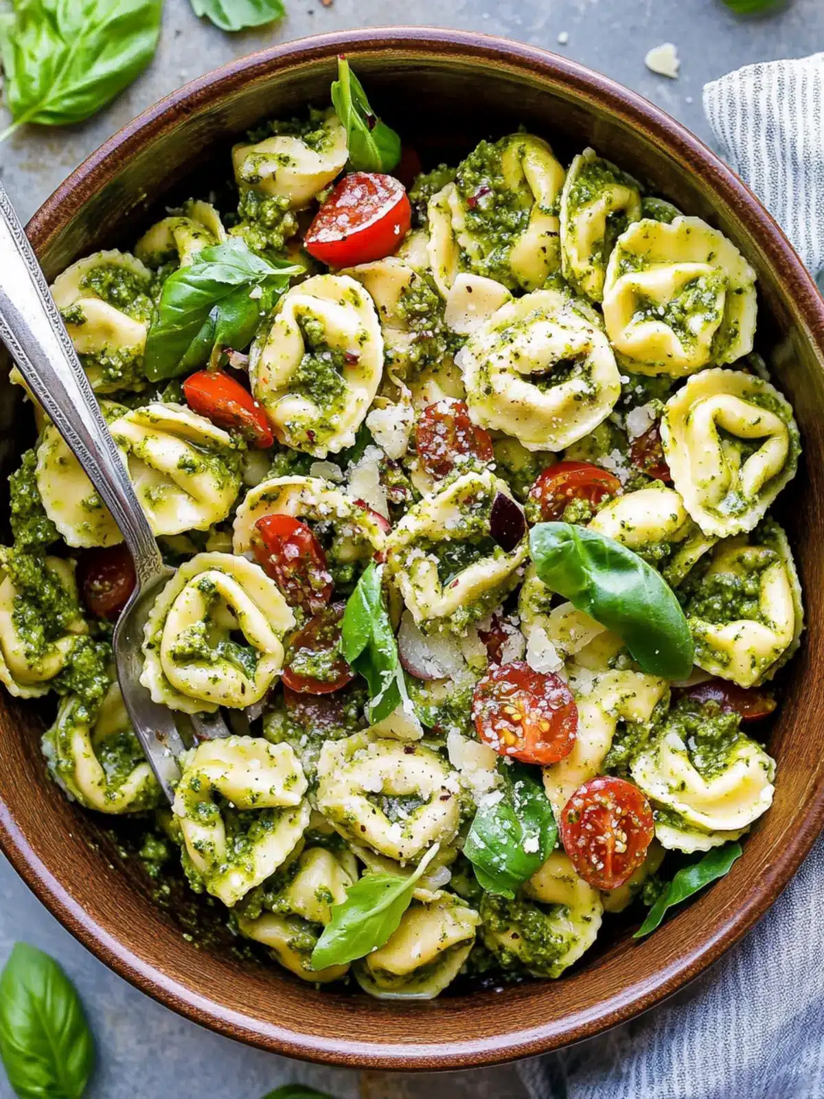 Fresh Pesto Tortellini Pasta Salad Perfect for Summer Gatherings 5 Pesto Tortellini Pasta Salad