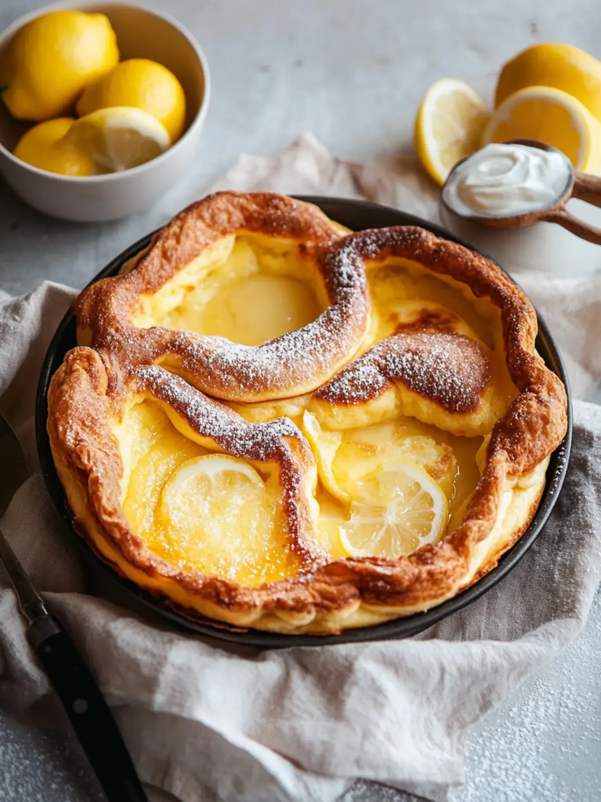 Easy Lemon and Vanilla Dutch Baby Pancake