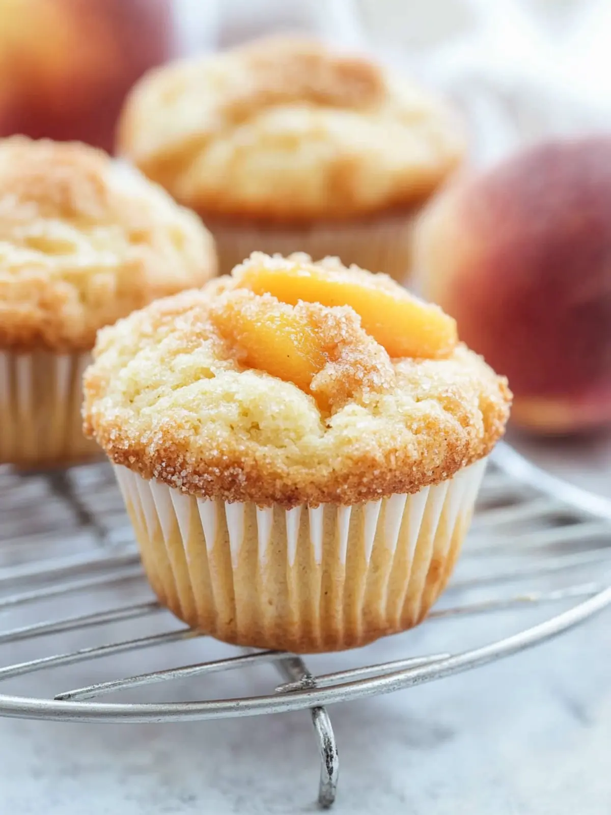 Keto Peach Muffins
