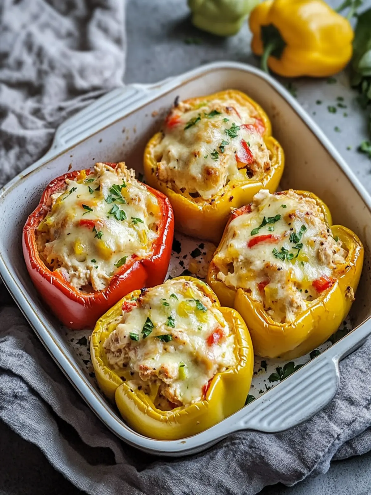 Creamy Chicken Stuffed Peppers