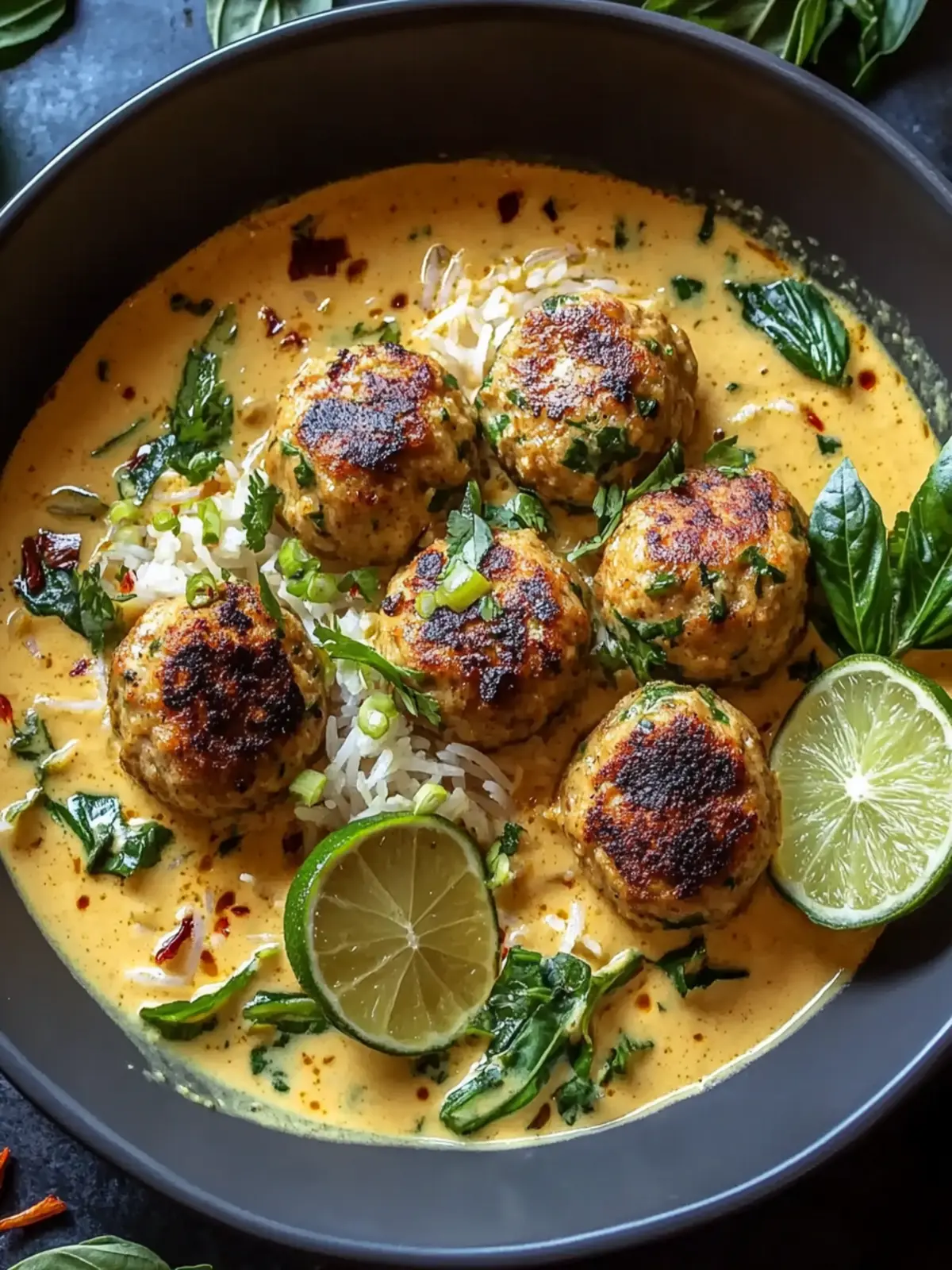 Thai Chicken Meatballs in Coconut Curry for Easy Weeknight Joy 3 Thai Chicken Meatballs in Coconut Curry