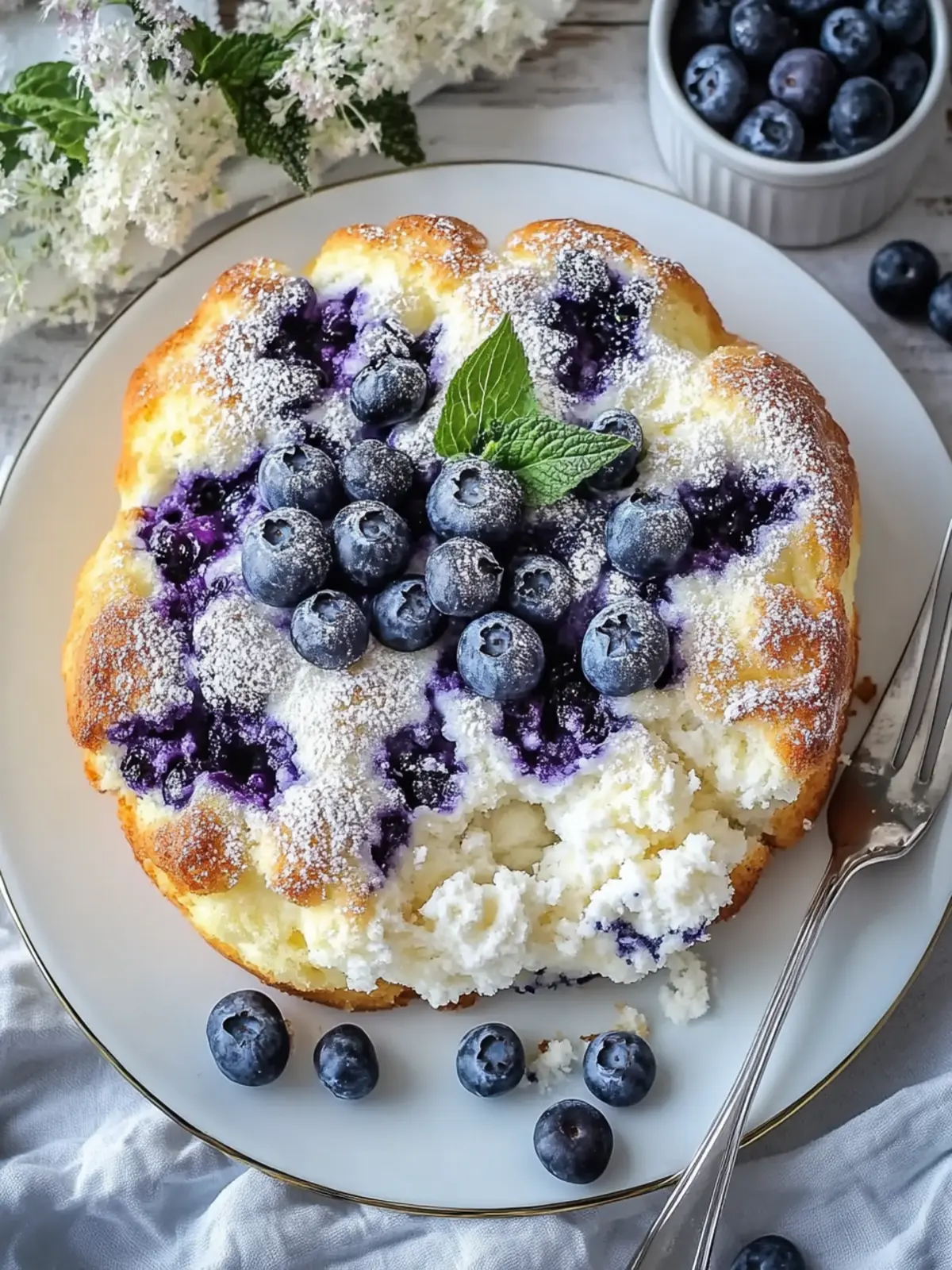 Delicious Fluffy Cottage Cheese Blueberry Cloud Bread Recipe 4 Fluffy Cottage Cheese Blueberry Cloud Bread