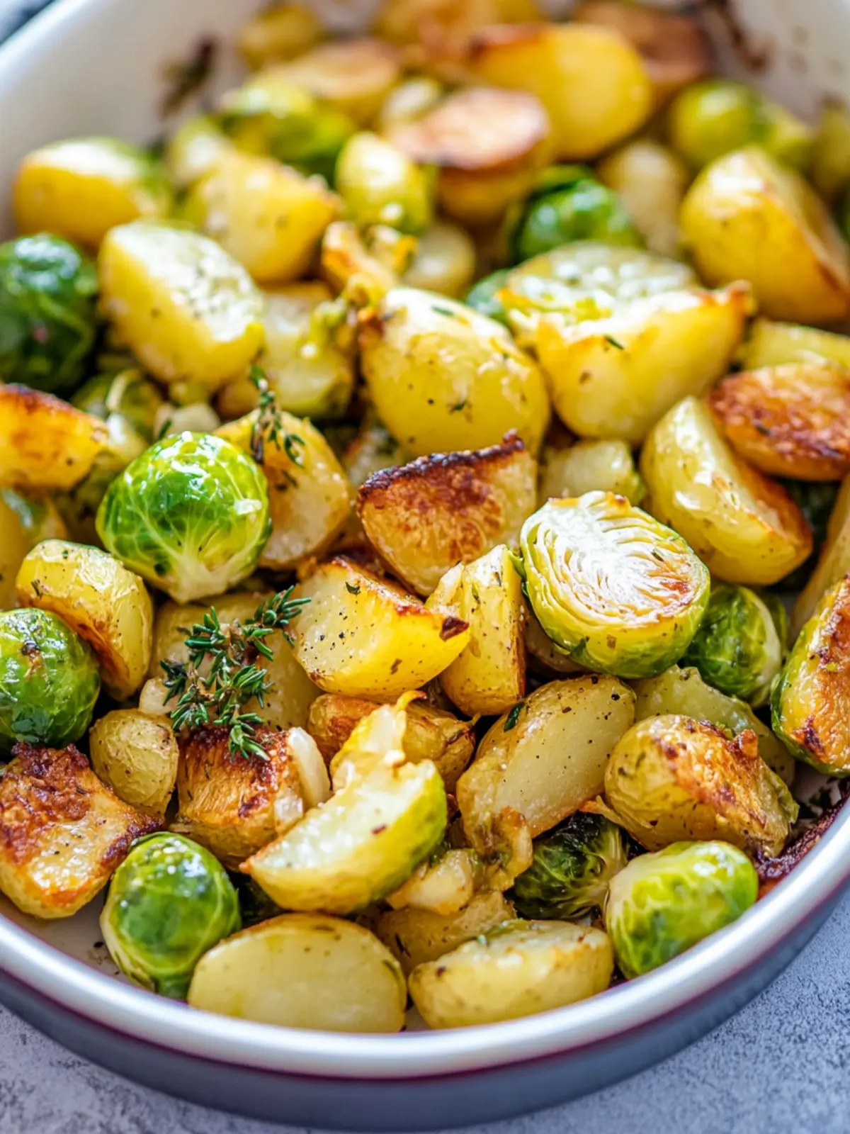 Garlic Brussels Sprouts Potatoes