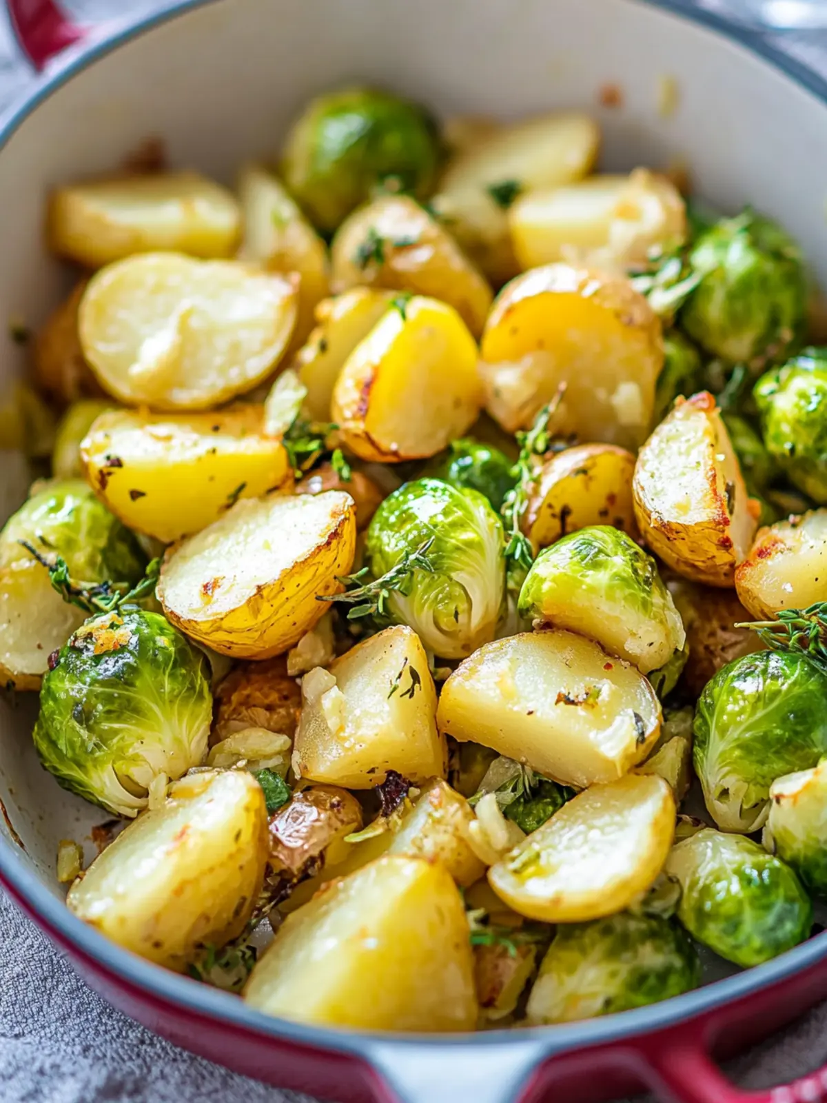 Garlic Brussels Sprouts Potatoes
