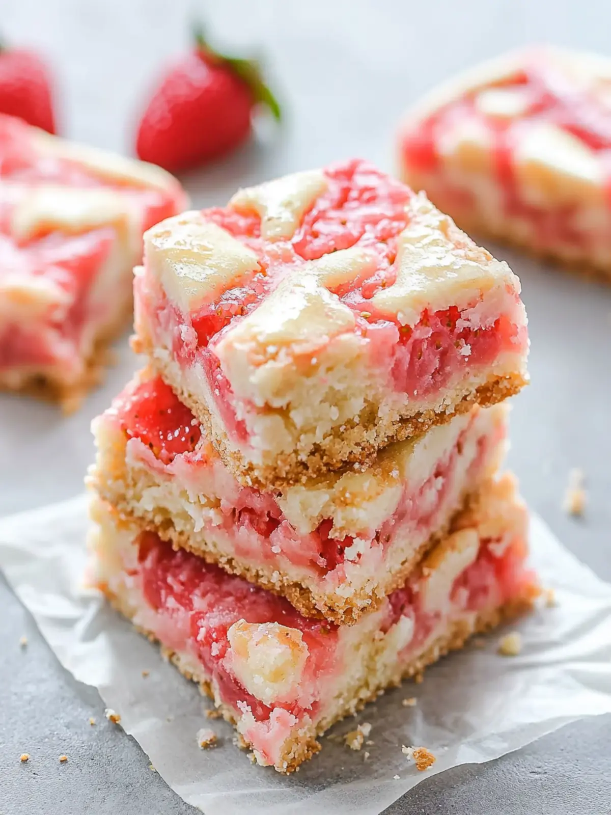 Irresistible Strawberry White Chocolate Gooey Bars in 5 Steps 3 Strawberry White Chocolate Gooey Bars
