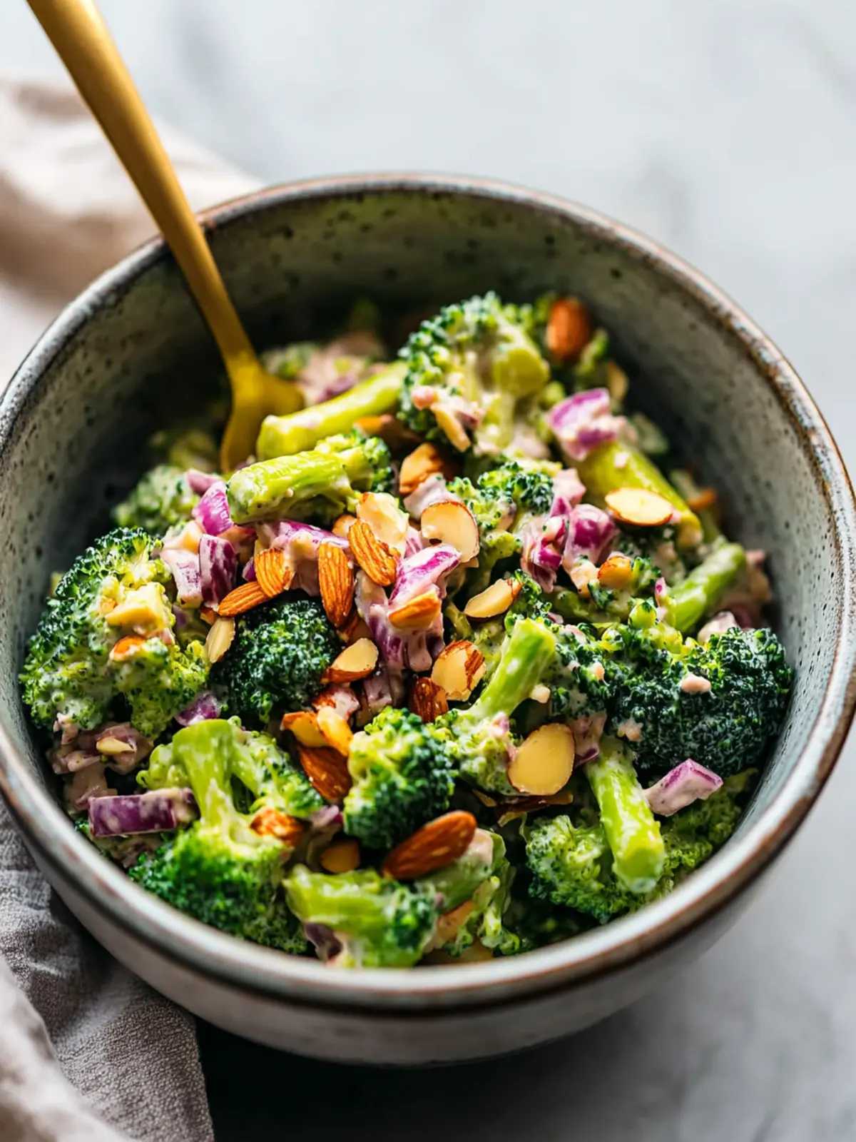 Broccoli Salad with Creamy Almond Dressing
