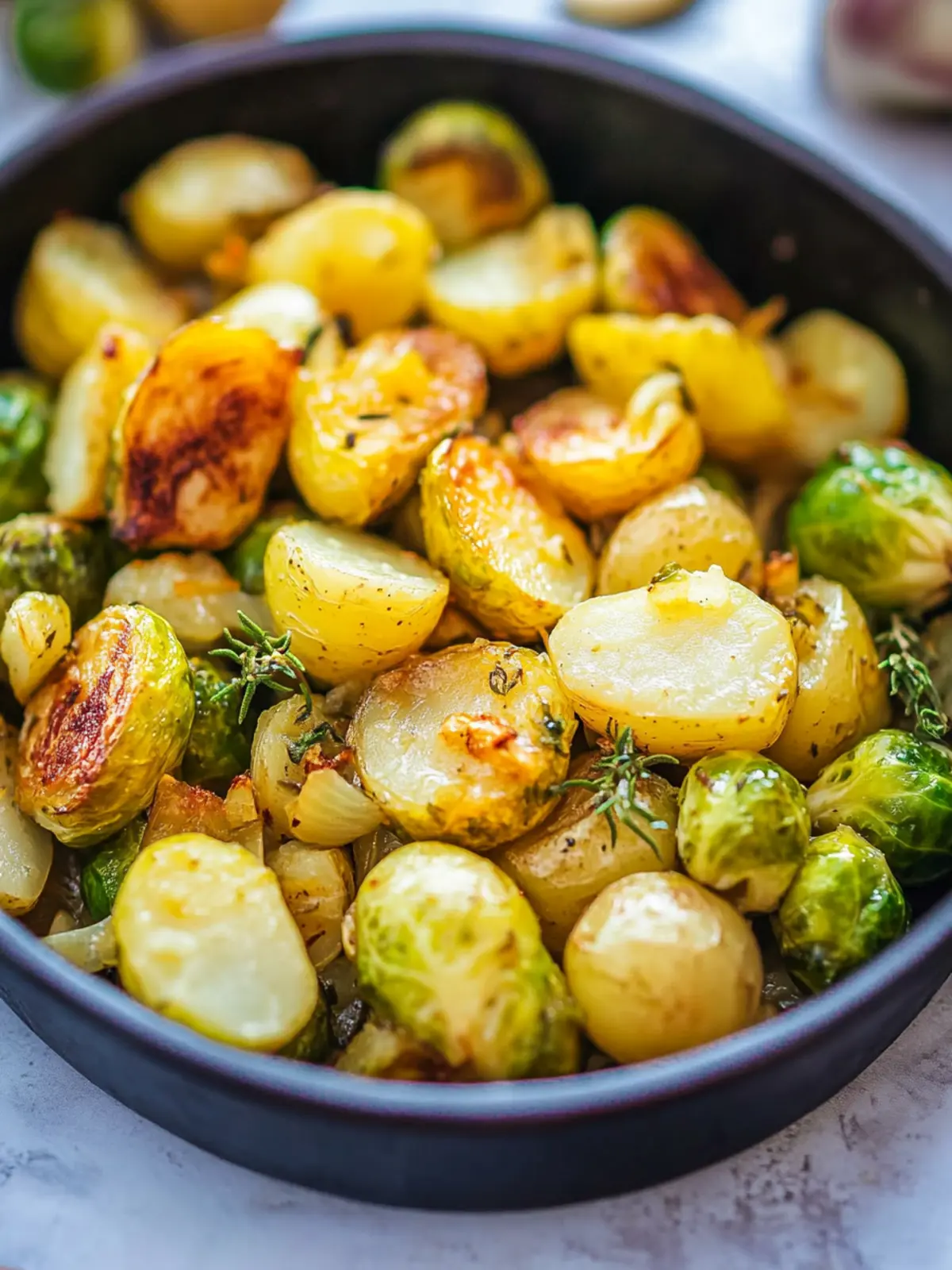 Garlic Brussels Sprouts Potatoes