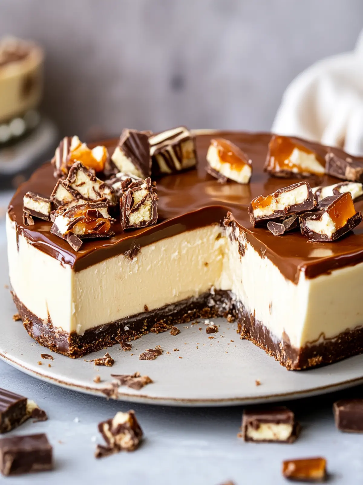 Decadent Twix Cheesecake Recipe You Can't Resist! 4 Twix Cheesecake