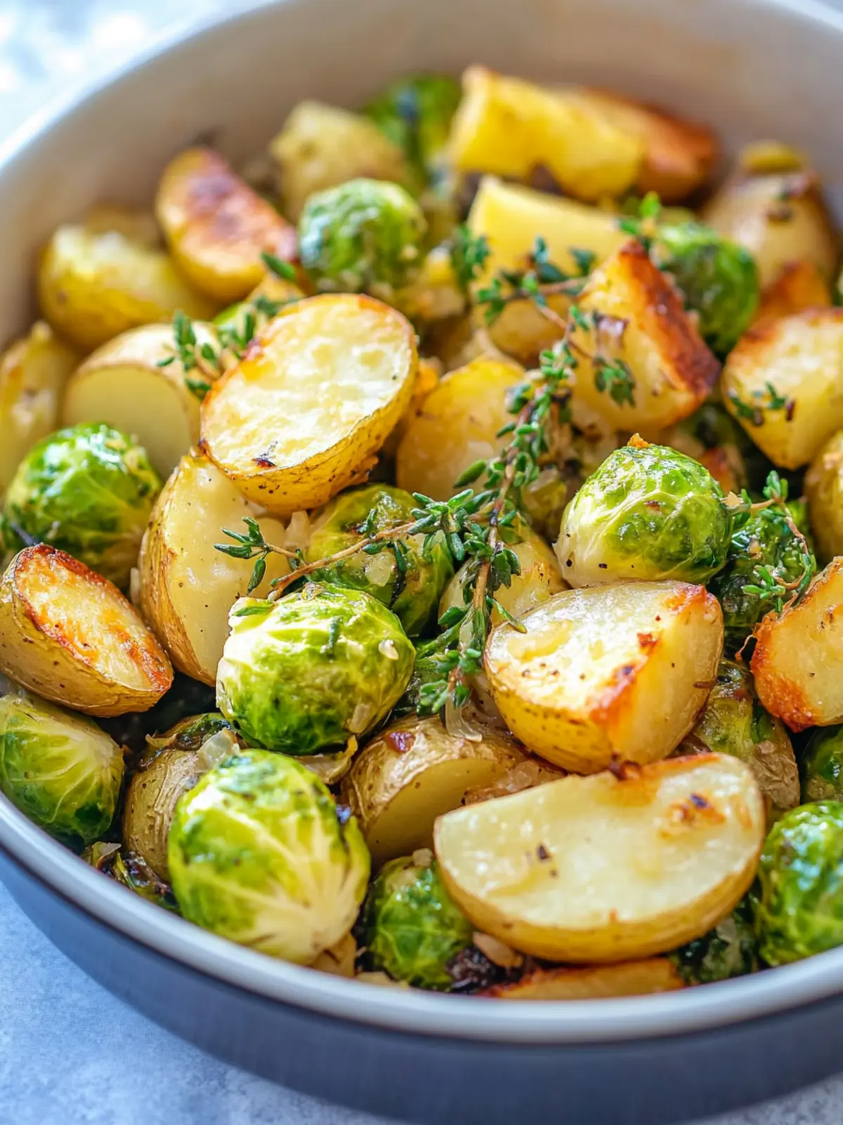 Garlic Brussels Sprouts Potatoes