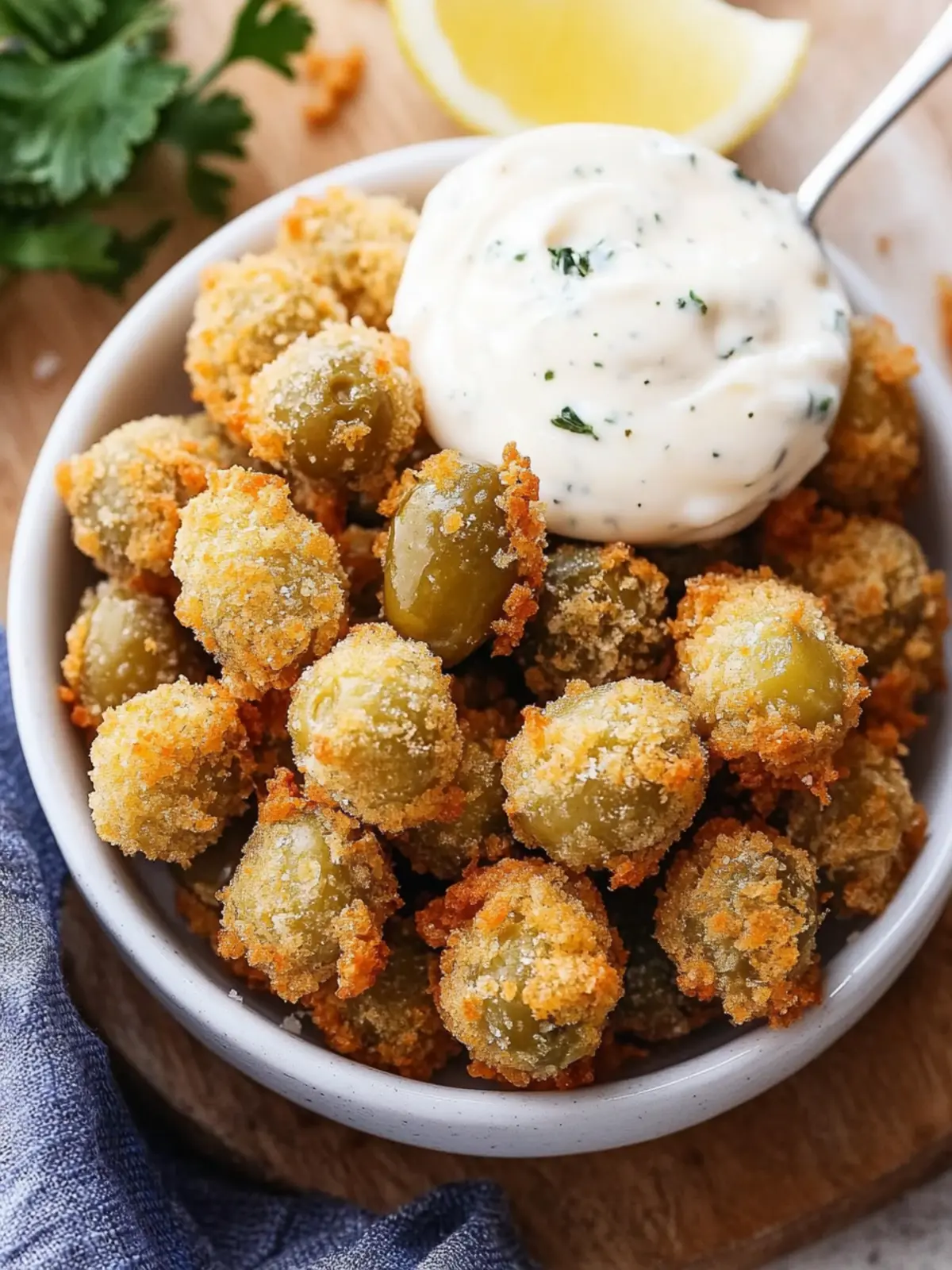 Crispy Fried Olives with Garlic Aioli for Flavor Lovers 5 Fried Olives with Garlic Aioli