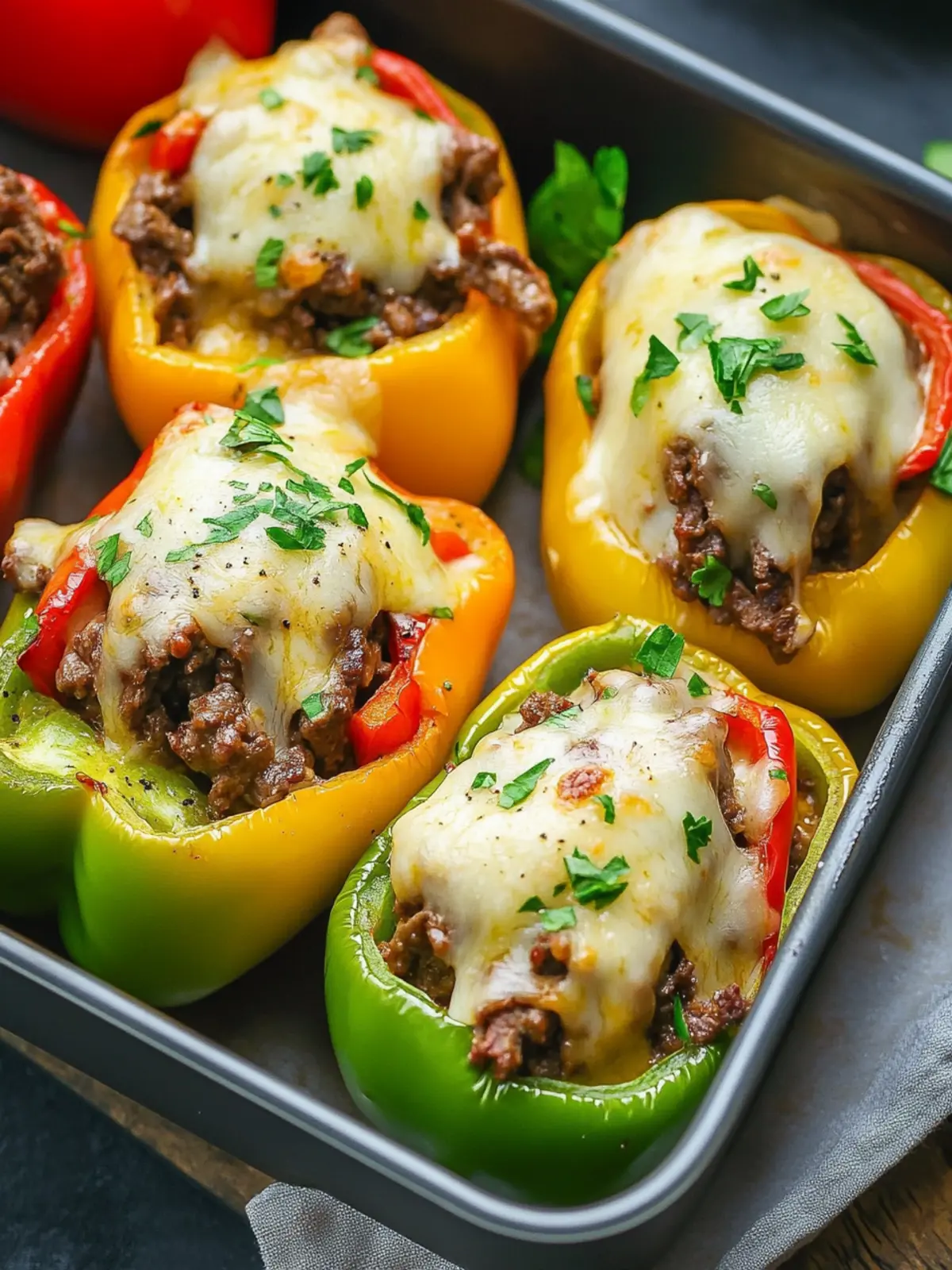 Philly Cheesesteak Stuffed Peppers that Bring Comfort Home 2 Philly Cheesesteak Stuffed Peppers