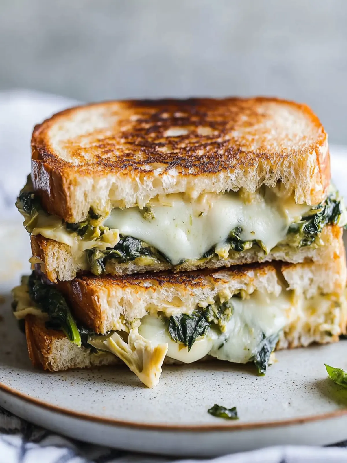 Spinach Artichoke Grilled Cheese: A Melty Dream Sandwich 2 Spinach Artichoke Grilled Cheese