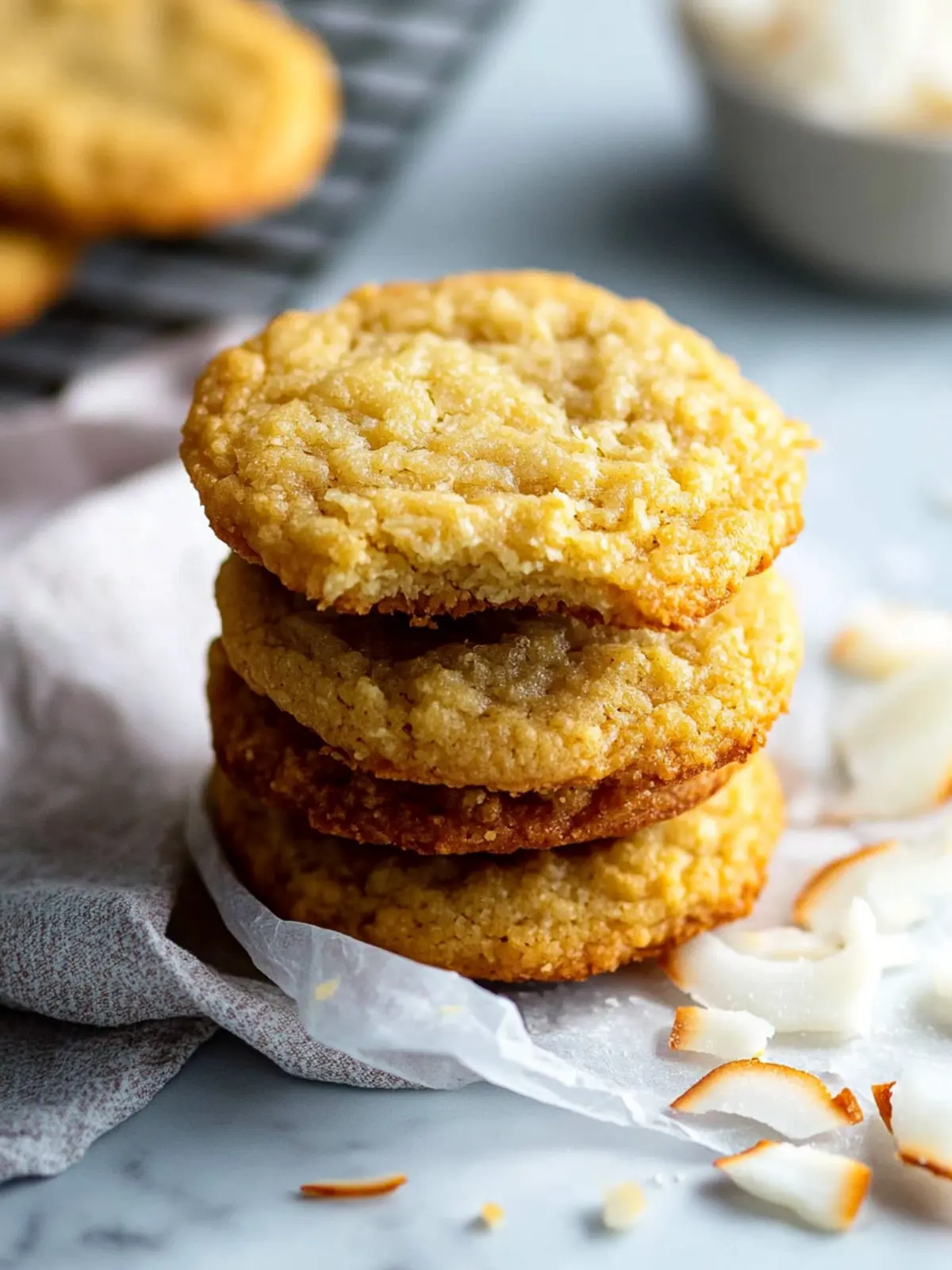 Chewy Toasted Coconut Cookies