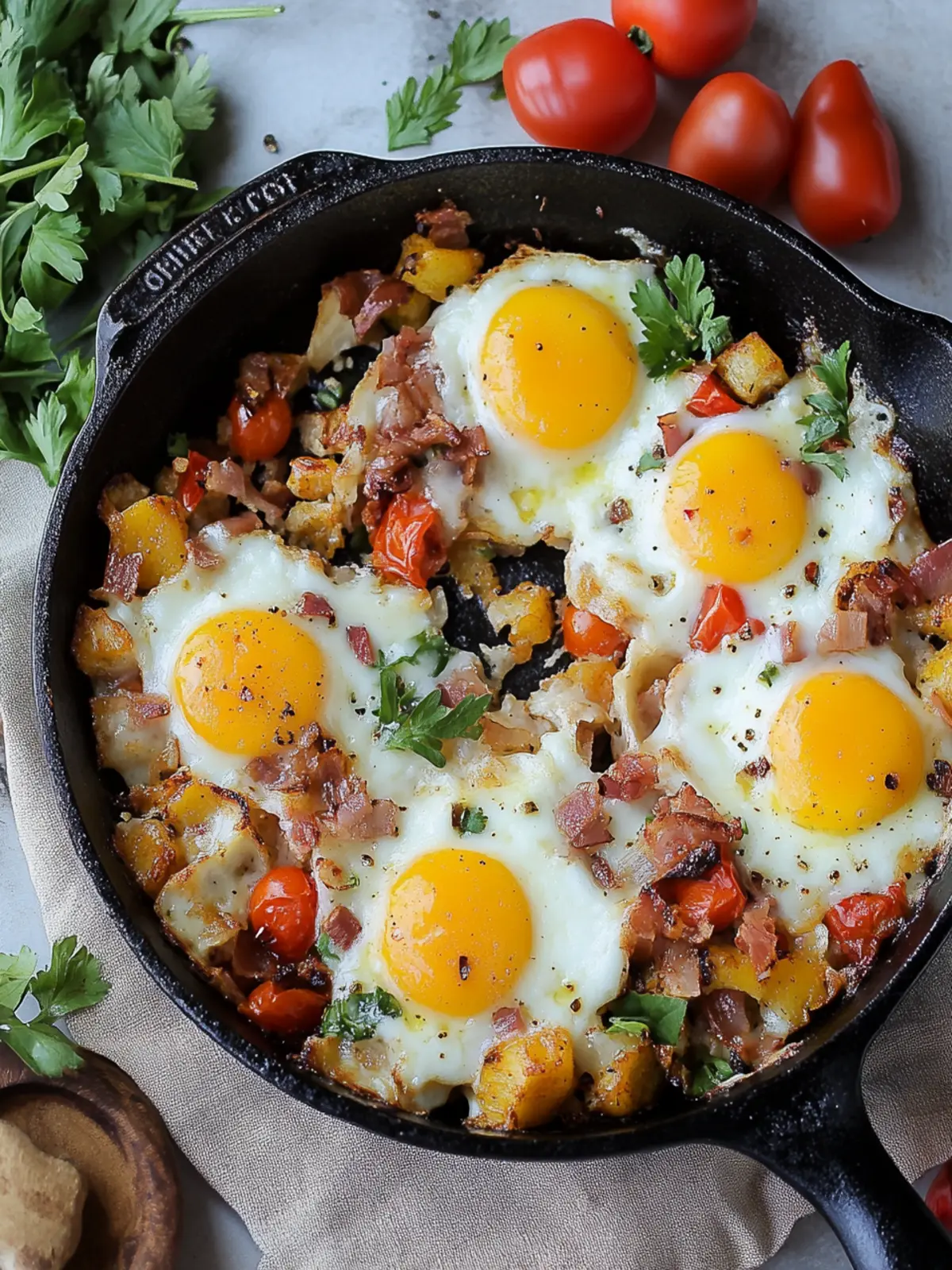 Sizzle Up Your Morning with a Cheesy Breakfast Skillet 2 Breakfast Skillet