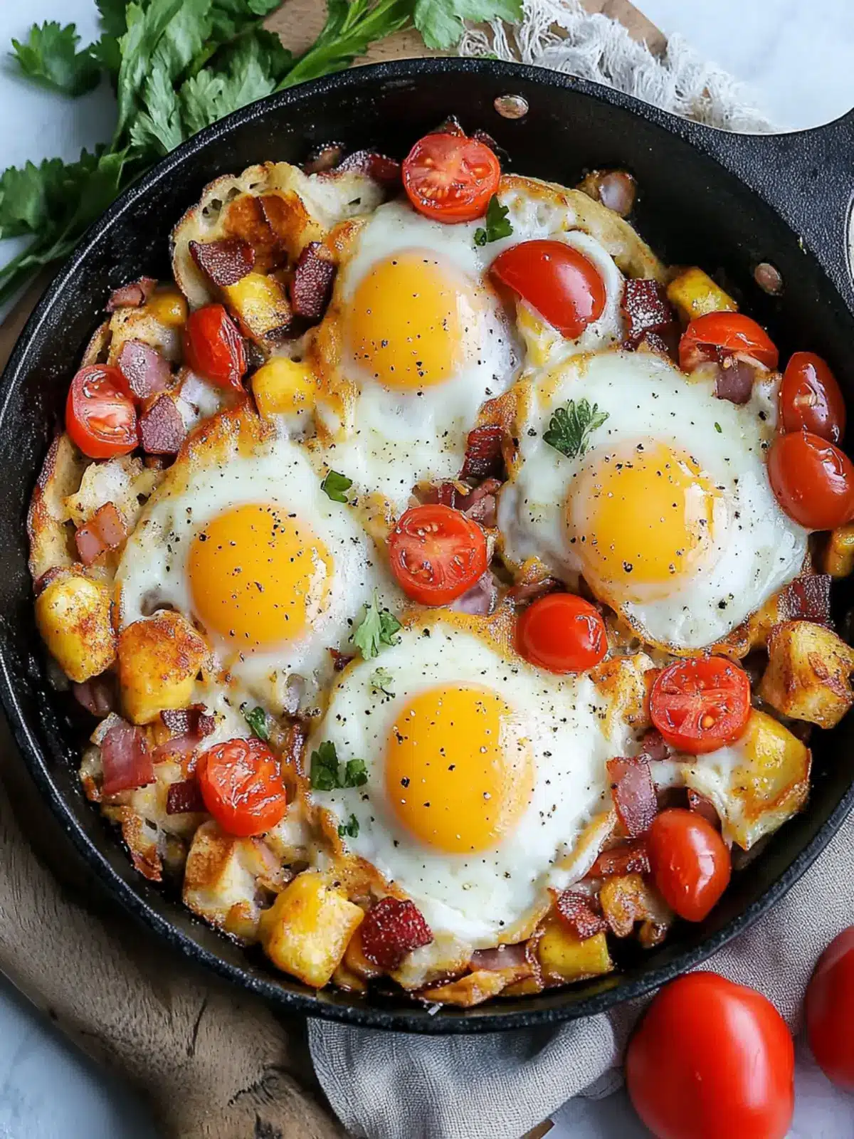 Sizzle Up Your Morning with a Cheesy Breakfast Skillet 5 Breakfast Skillet