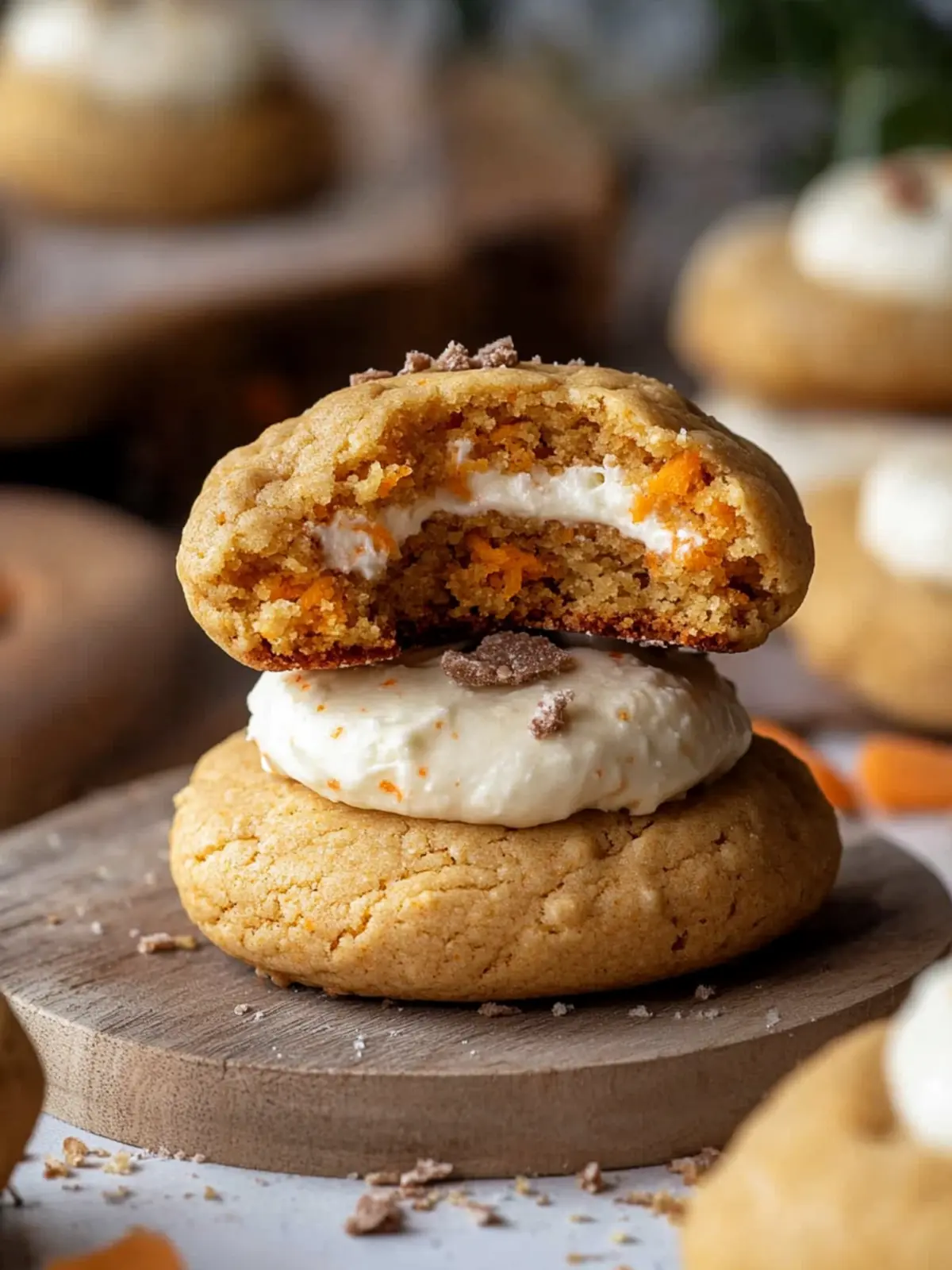 Irresistible Carrot Cake Cookies with Creamy Surprise Filling 4 Carrot cake cookies