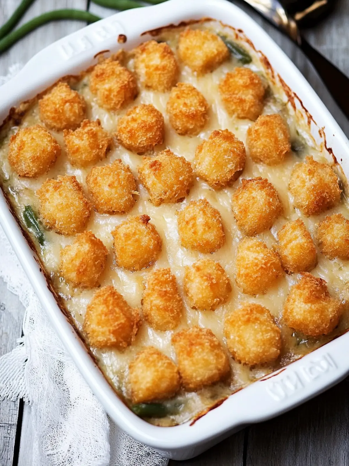 Savory Green Bean Casserole with Tater Tots Delight 3 Green Bean Casserole with Tater Tots