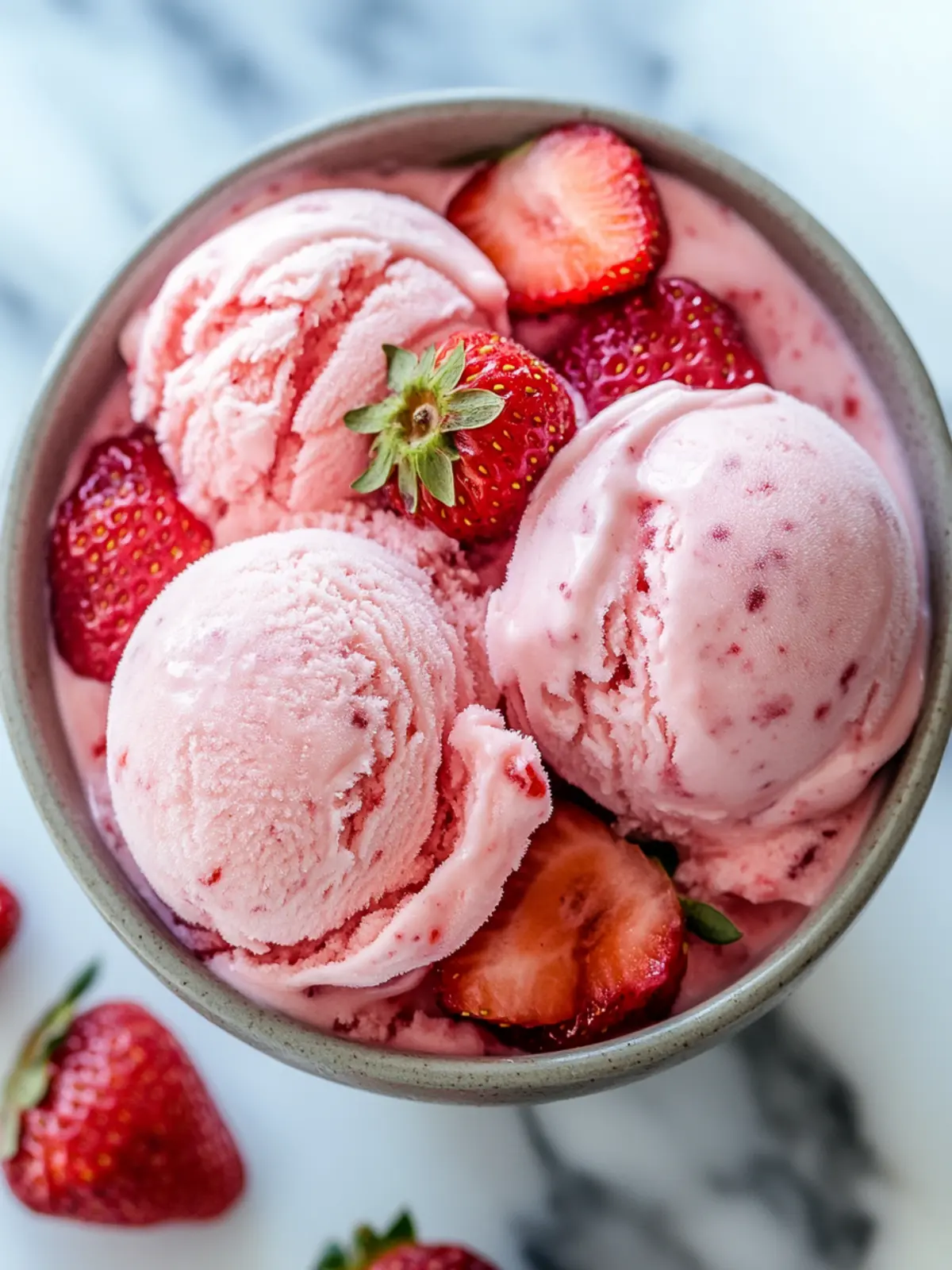 Strawberry Greek Frozen Yogurt