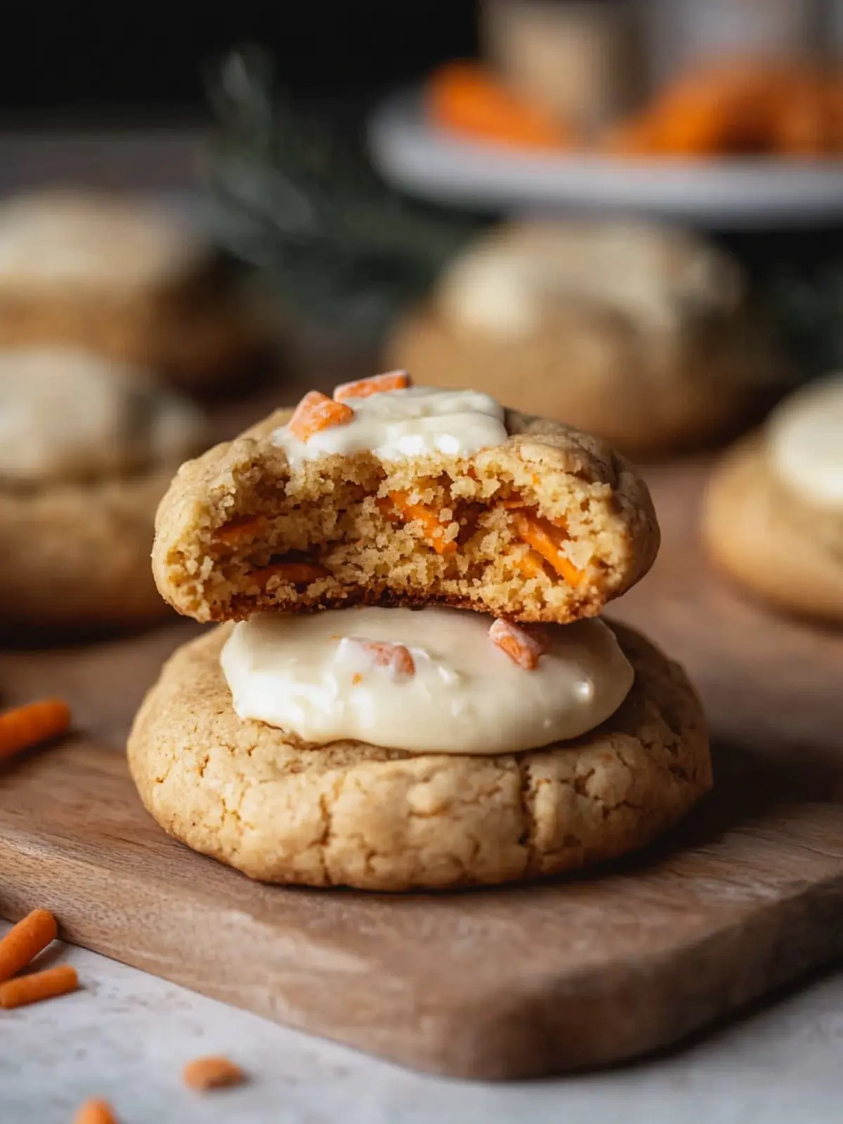 Irresistible Carrot Cake Cookies with Creamy Surprise Filling 2 Carrot cake cookies