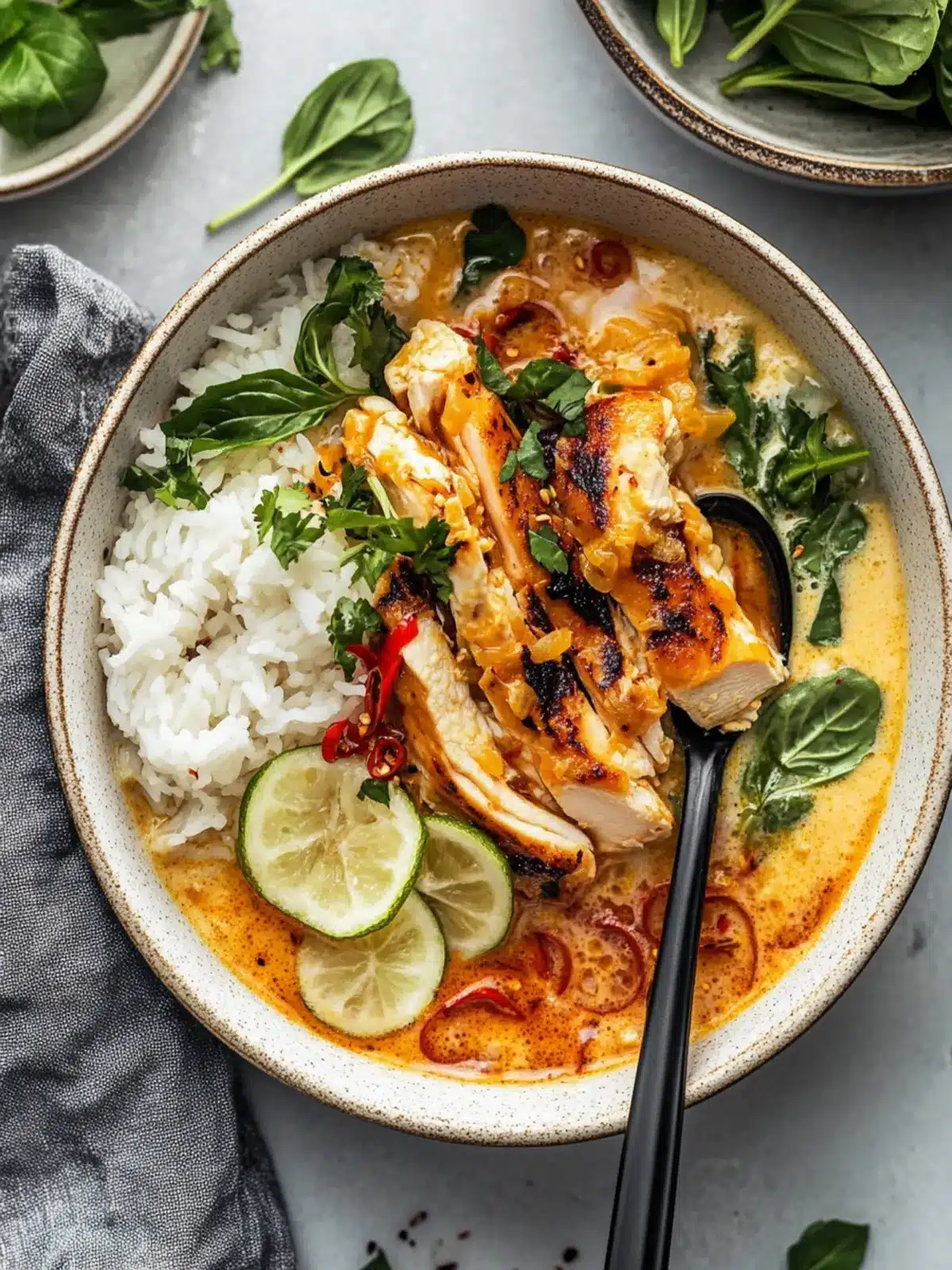 Lemongrass Broth Bowls with Yellow Curry Chicken
