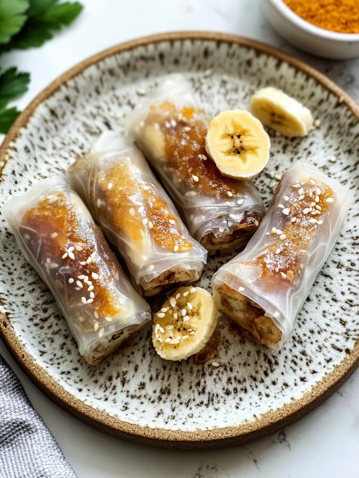 Caramelized Banana Crispy Rice Paper Rolls You’ll Crave Daily 2 Caramelized Banana Crispy Rice Paper Rolls