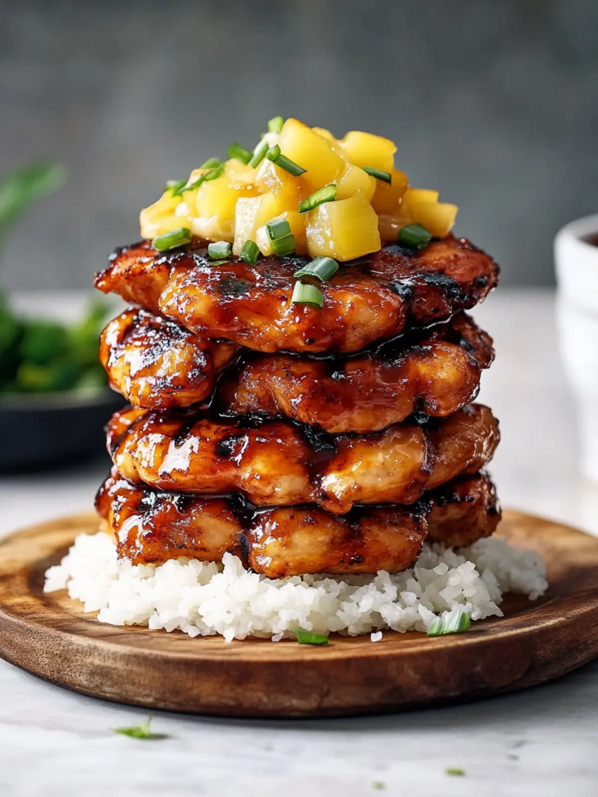 Hawaiian Huli Huli Chicken Stack