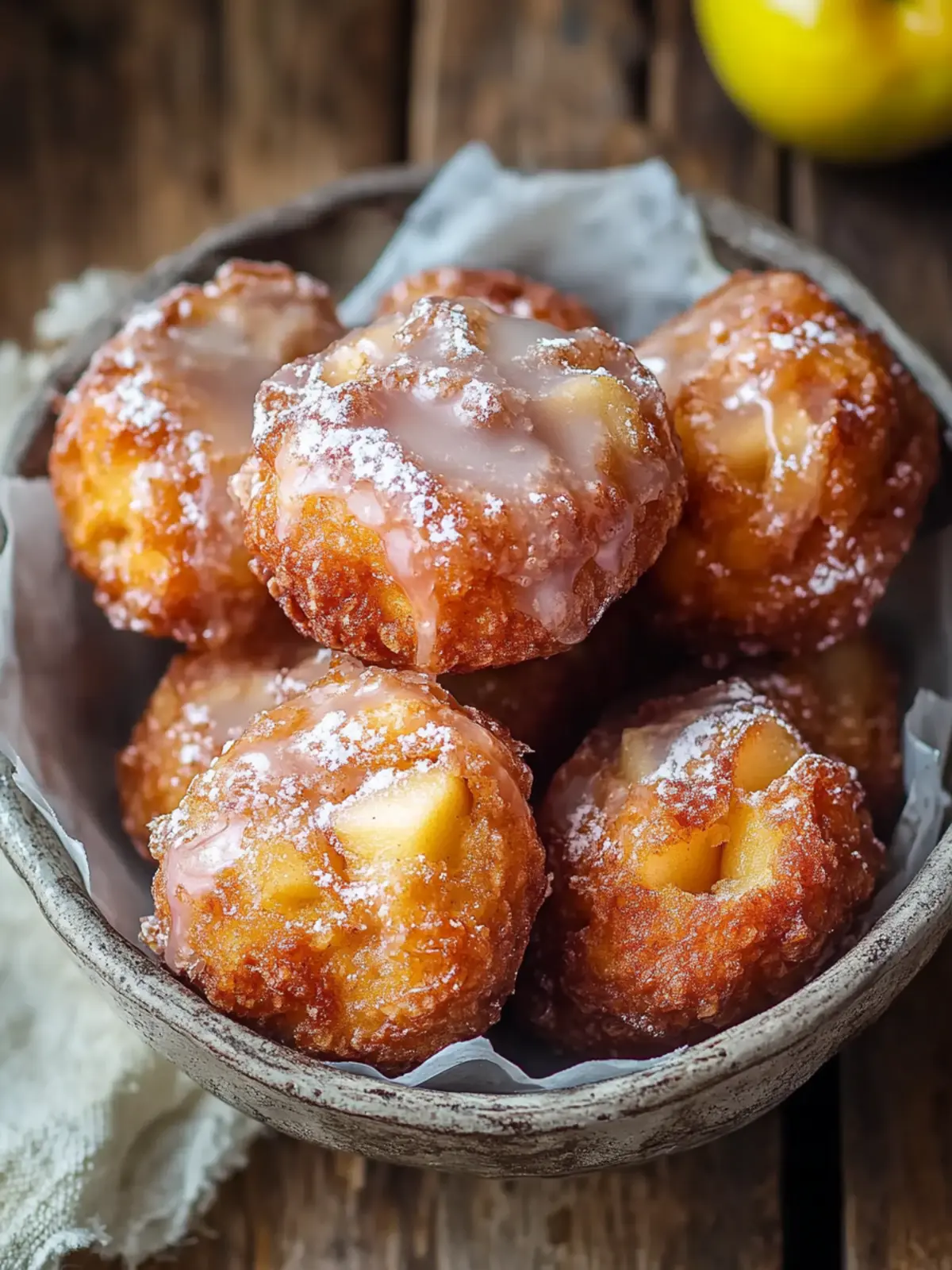 Healthier Baked Apple Fritters With Glaze You’ll Love 2 Baked Apple Fritters With Glaze