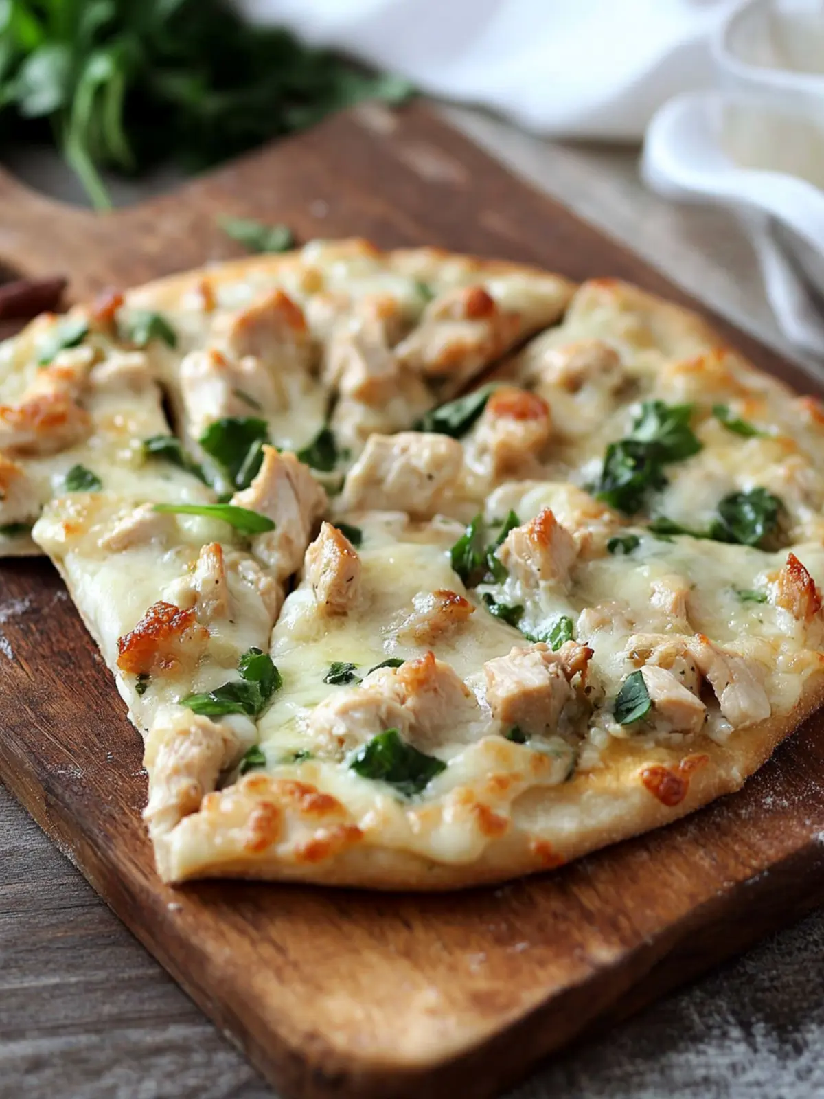 Irresistible Chicken Alfredo Pizza with Crispy Cauliflower Crust