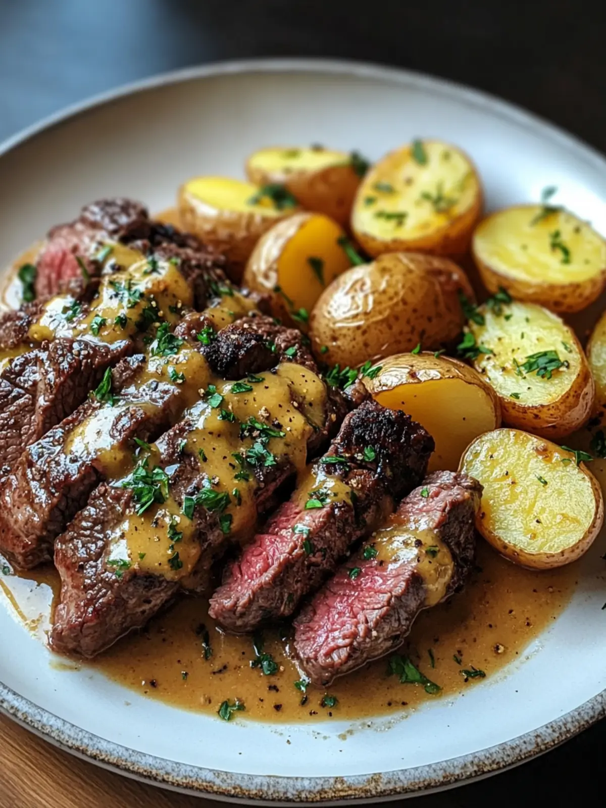 Slow Cooker Cowboy Butter Steak & Potatoes