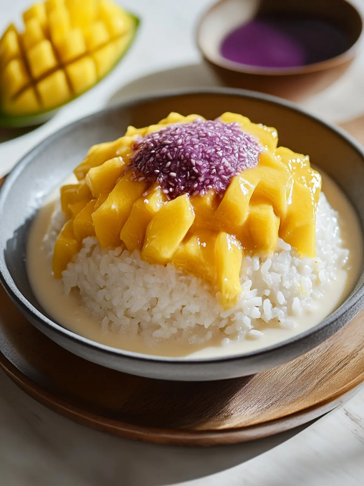 Easy Authentic Mango Sticky Rice with Creamy Coconut Sauce