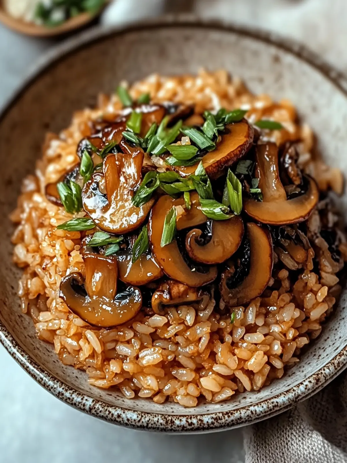 Miso Mushroom Crispy Rice