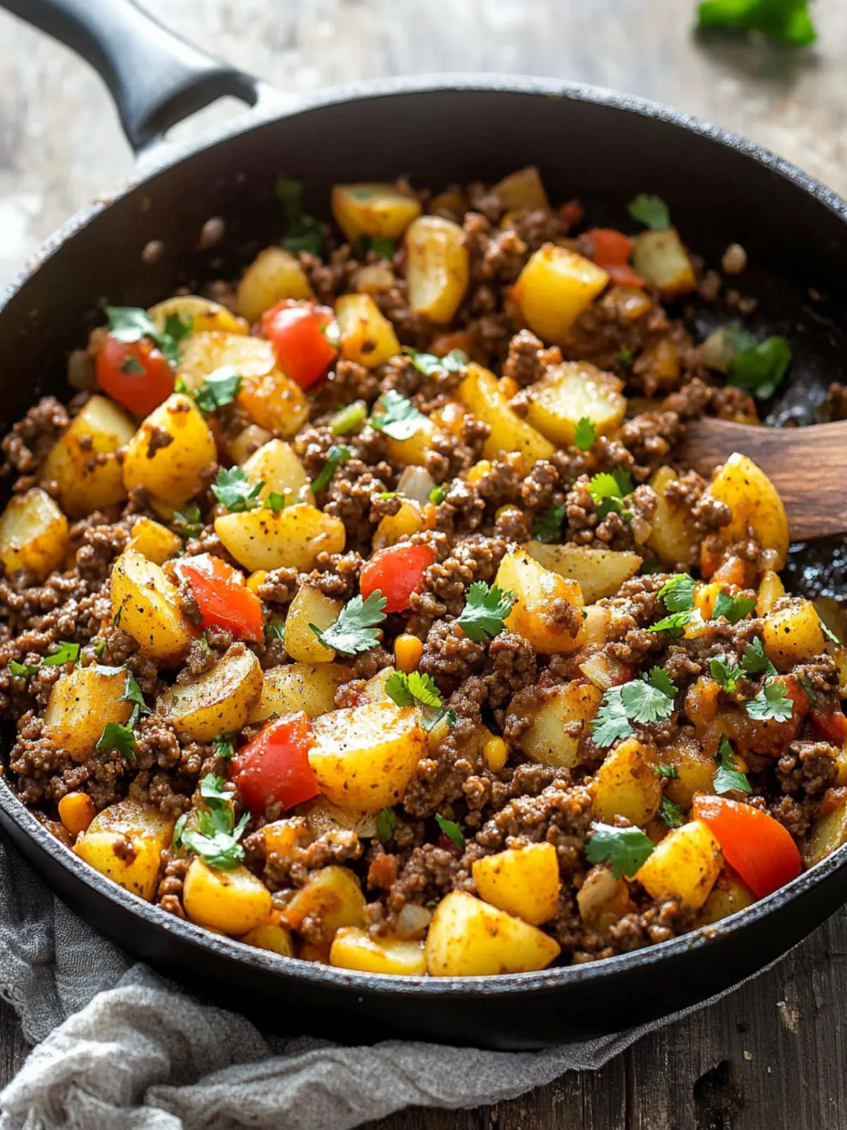 Mexican Ground Beef and Potato Skillet