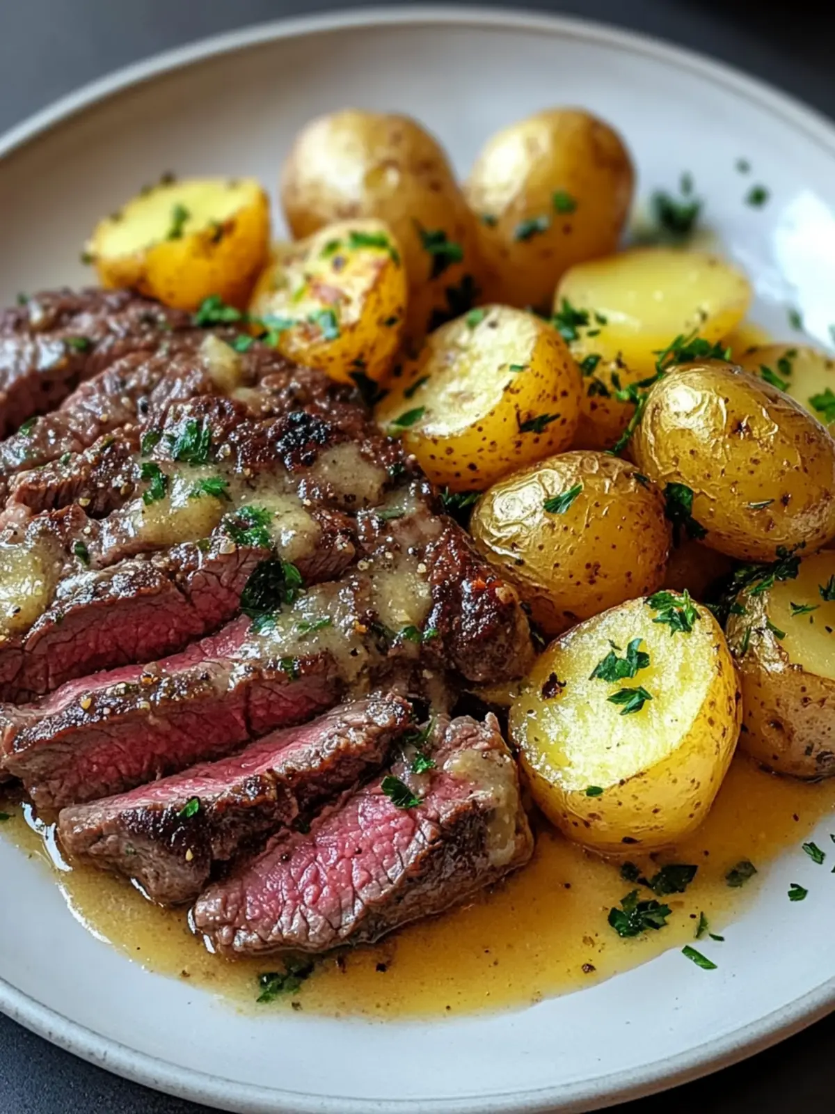 Slow Cooker Cowboy Butter Steak & Potatoes