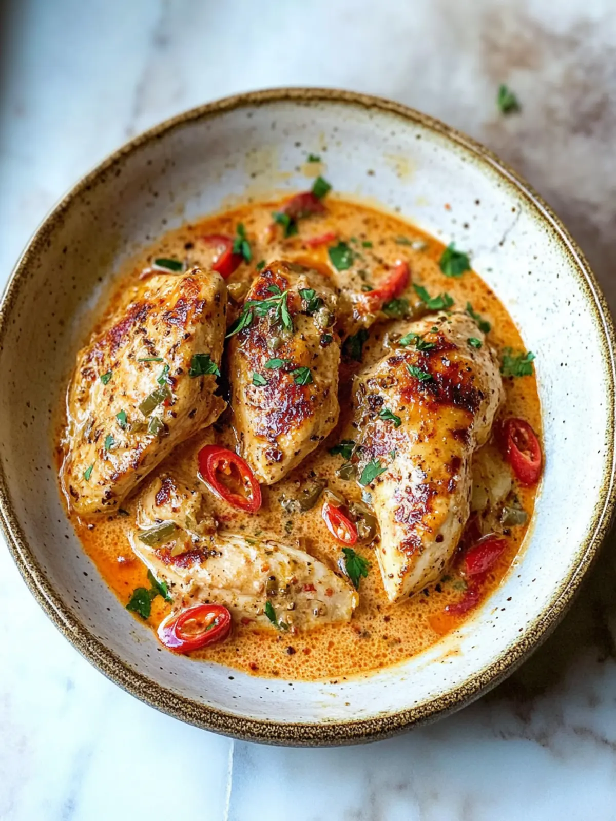 Creamy Garlic Red Pepper Chicken