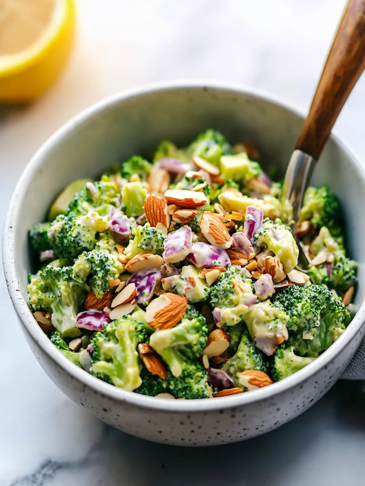 Broccoli Salad with Creamy Almond Dressing