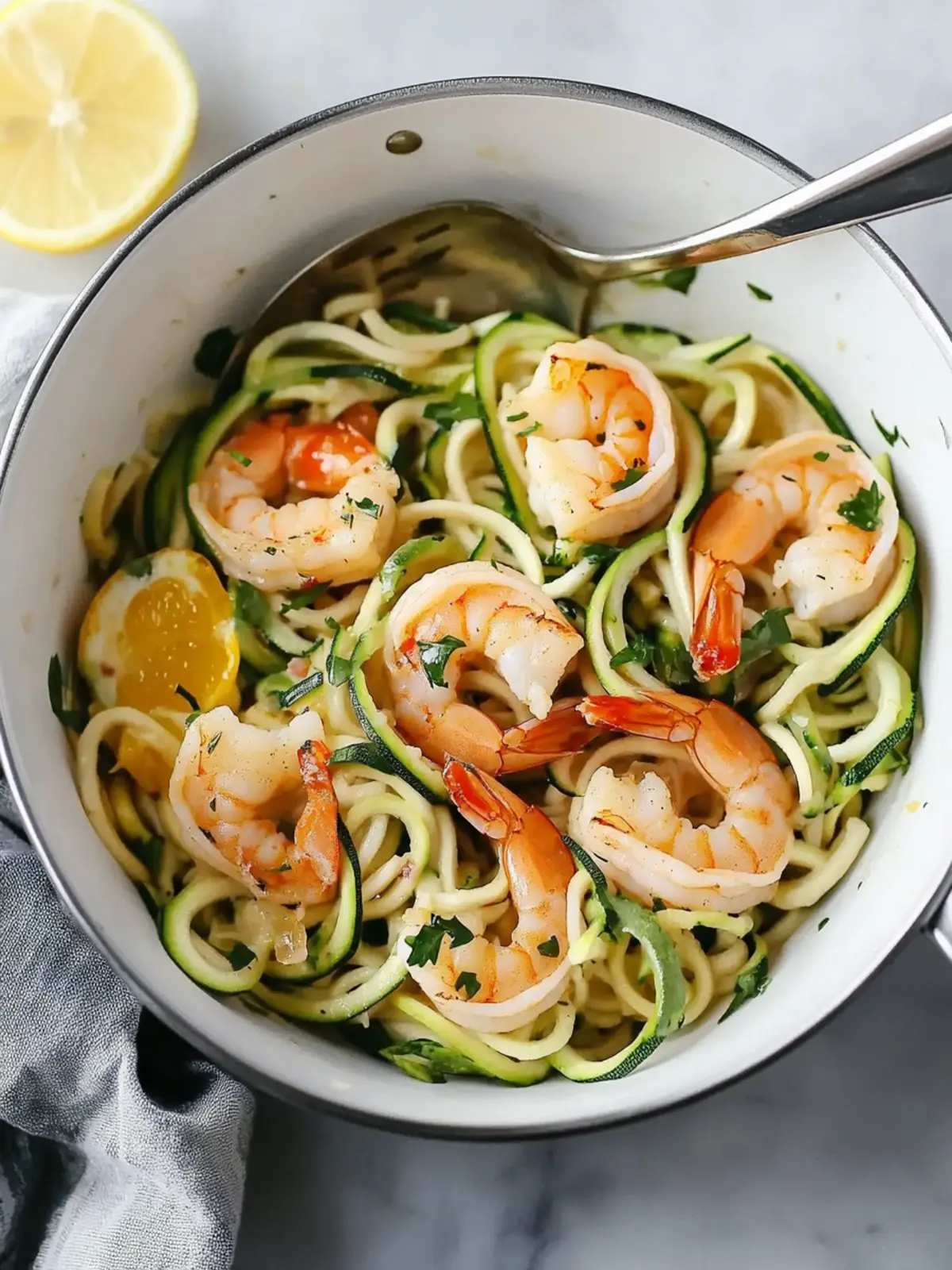 Delightful Lemon Garlic Shrimp Zucchini Noodles Under 15 Min 3 Lemon Garlic Shrimp Zucchini Noodle