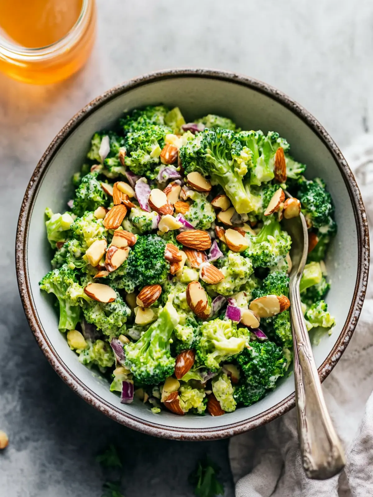 Broccoli Salad with Creamy Almond Dressing
