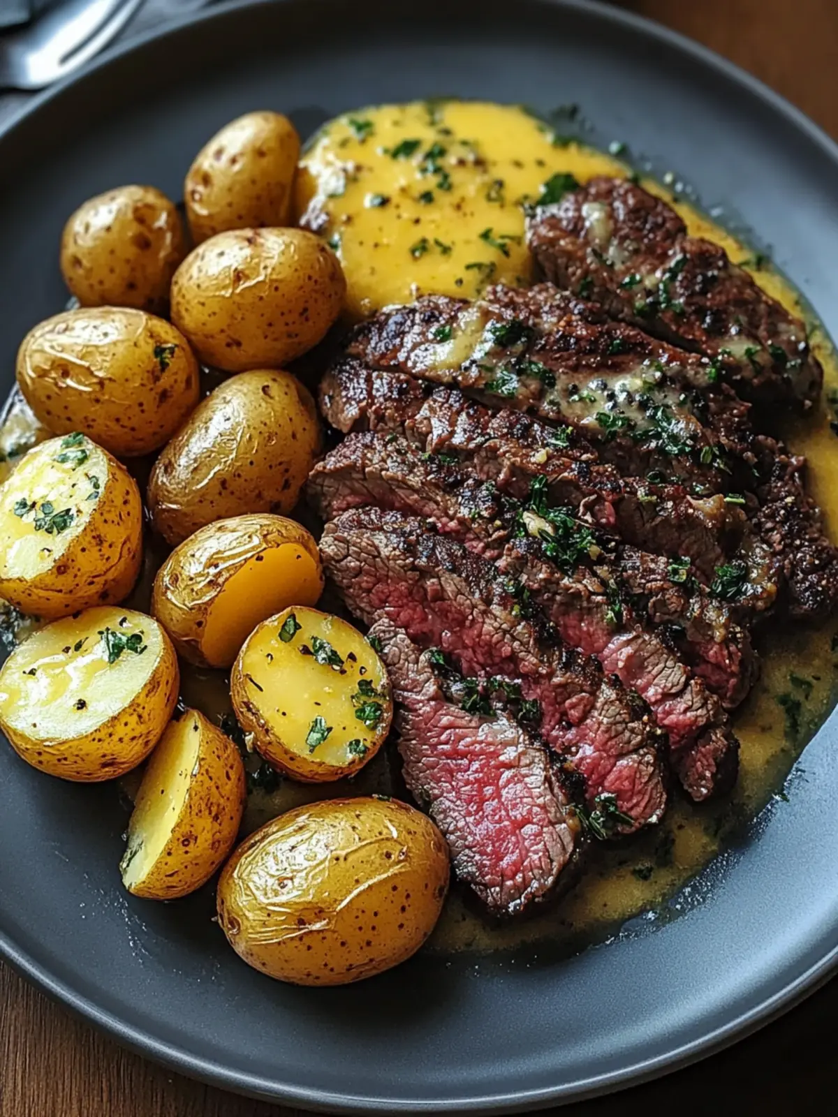 Slow Cooker Cowboy Butter Steak & Potatoes