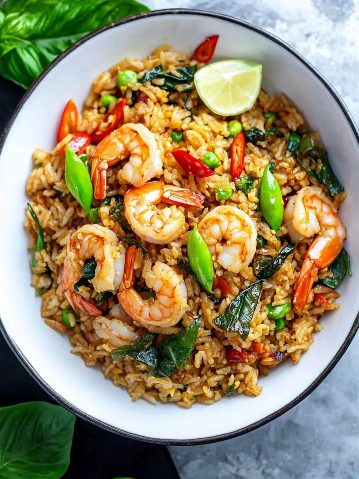 Savor Quick Thai Basil Shrimp Fried Rice for Dinner Delight 4 Thai Basil Shrimp Fried Rice