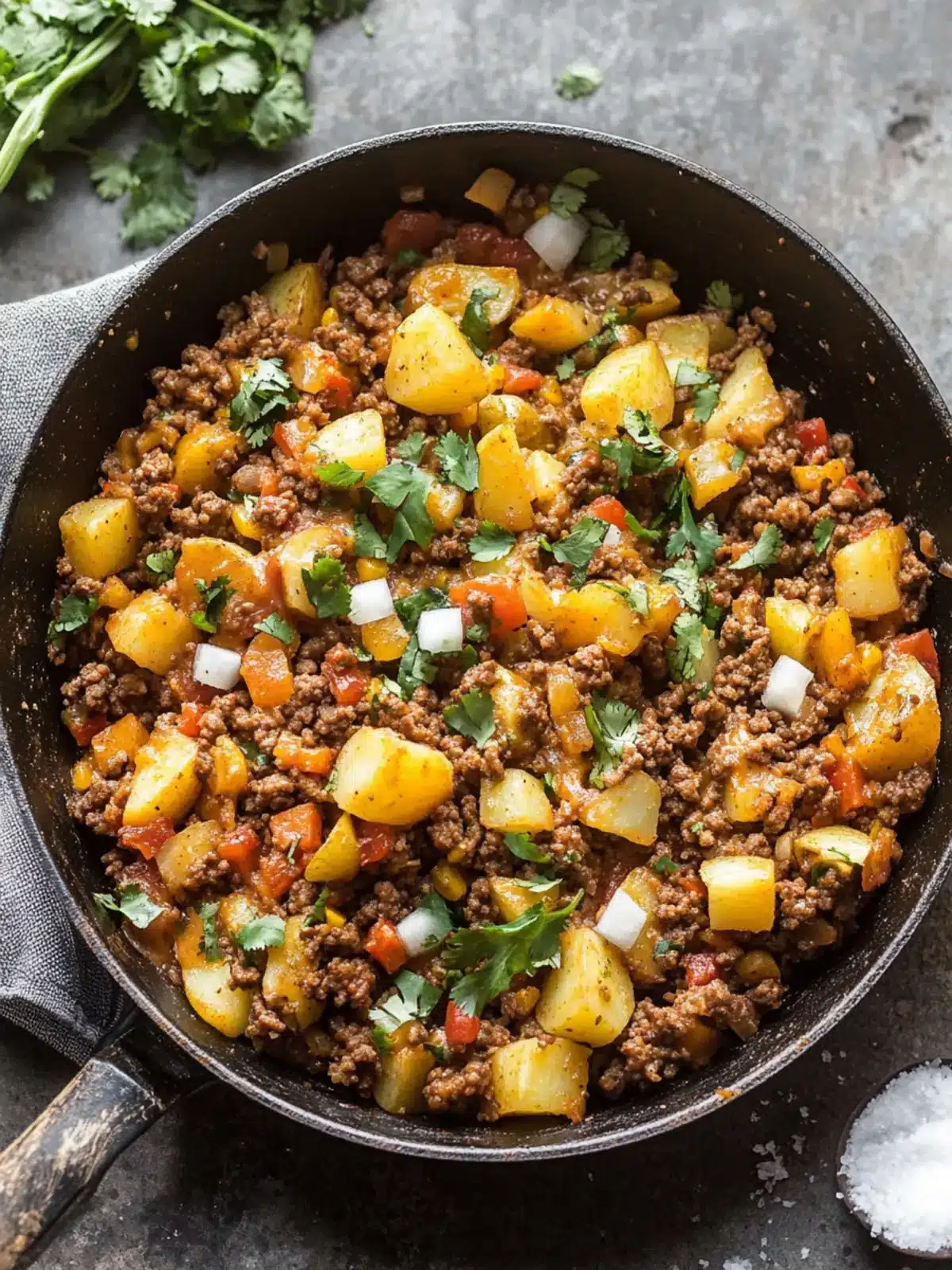 Mexican Ground Beef and Potato Skillet