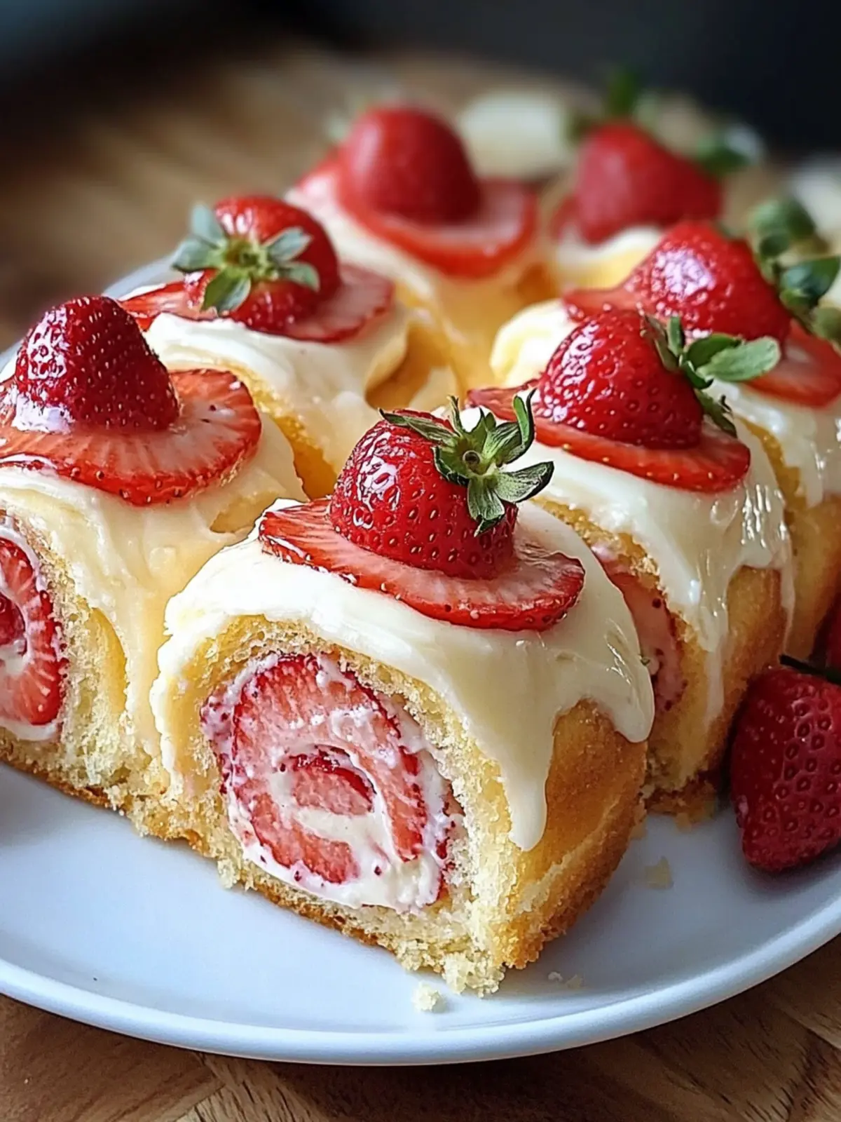 Strawberry Cheesecake Sweet Rolls That Will Make You Smile 2 Strawberry Cheesecake Sweet Rolls