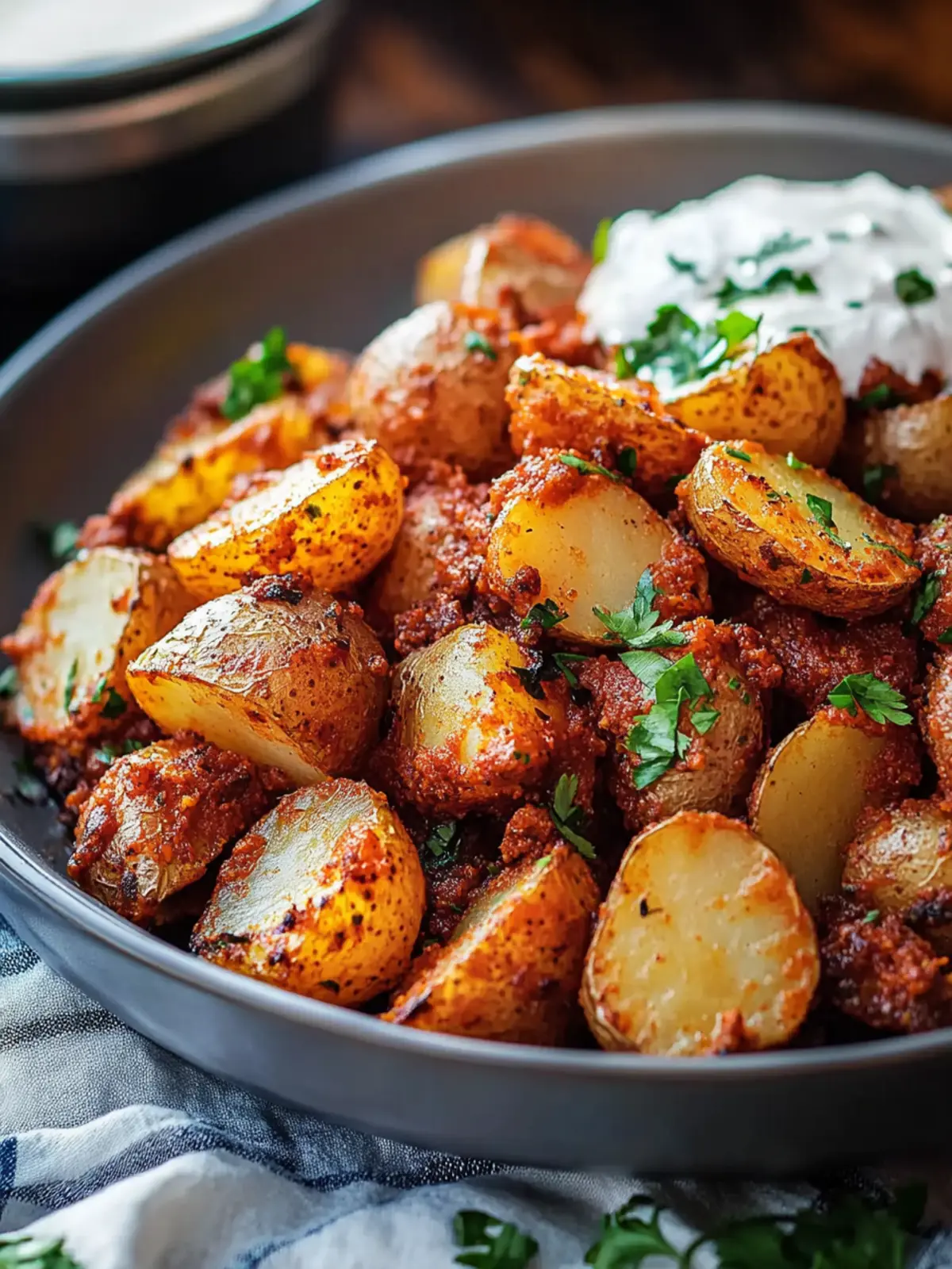 Spicy Harissa Roasted Potatoes