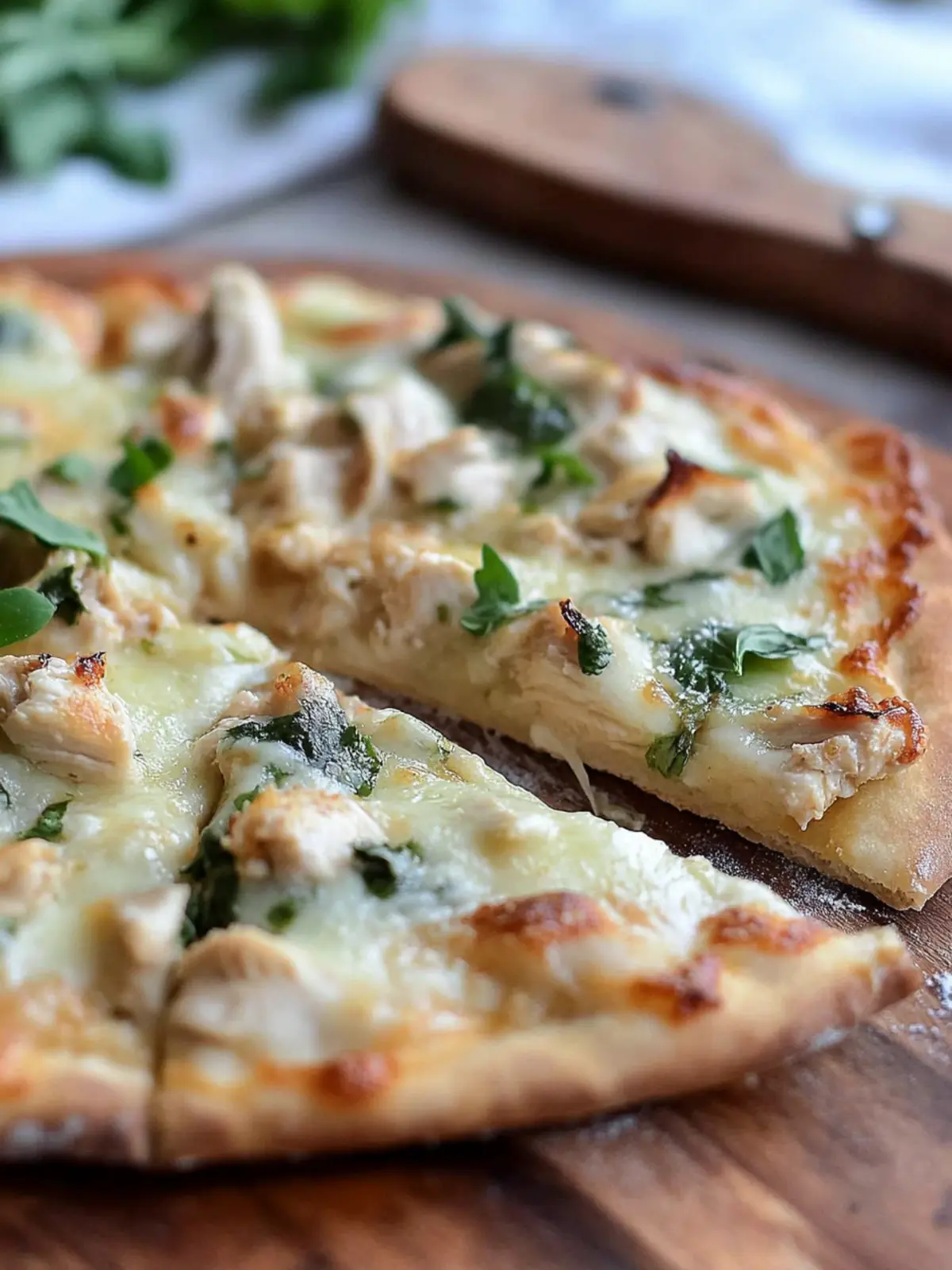 Chicken Alfredo Pizza