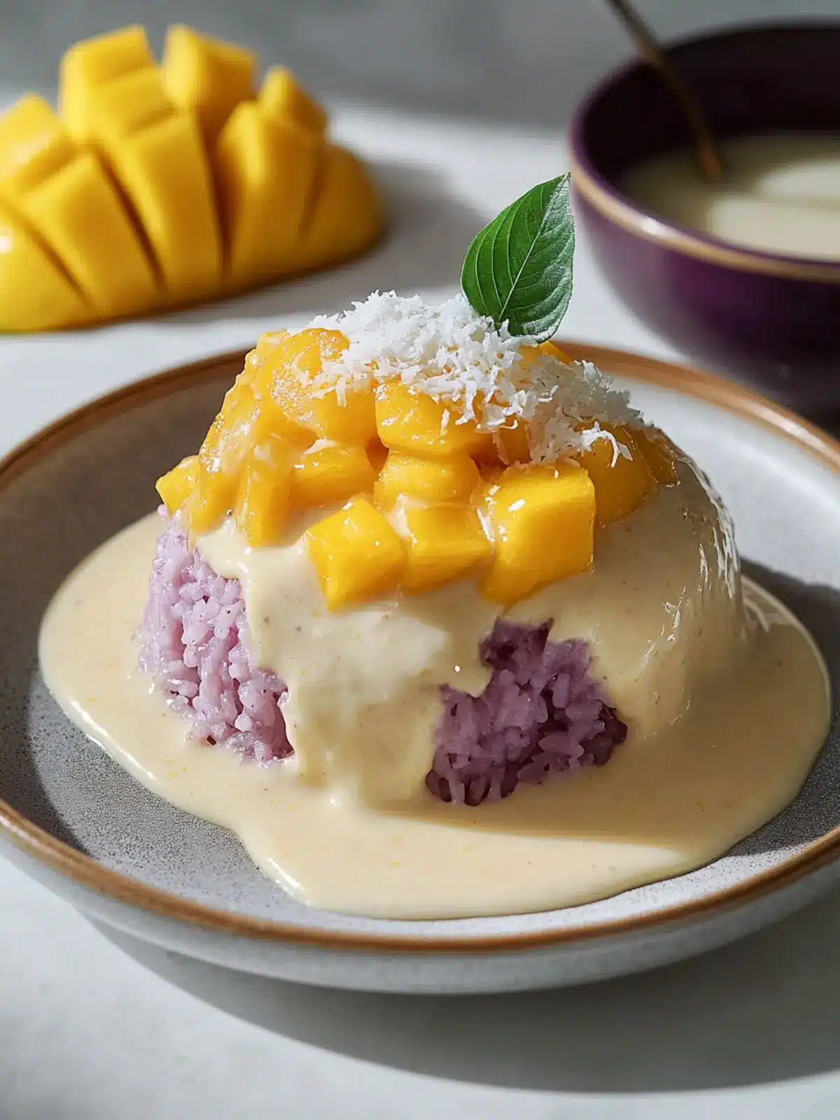 Indulge in Authentic Mango Sticky Rice with Creamy Coconut Sauce 5 Authentic Mango Sticky Rice with Creamy Coconut Sauce