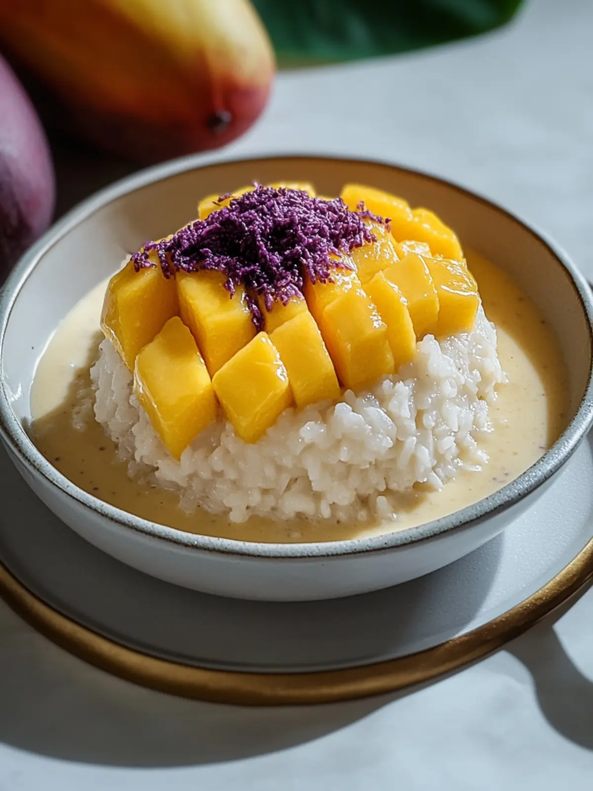 Easy Authentic Mango Sticky Rice with Creamy Coconut Sauce