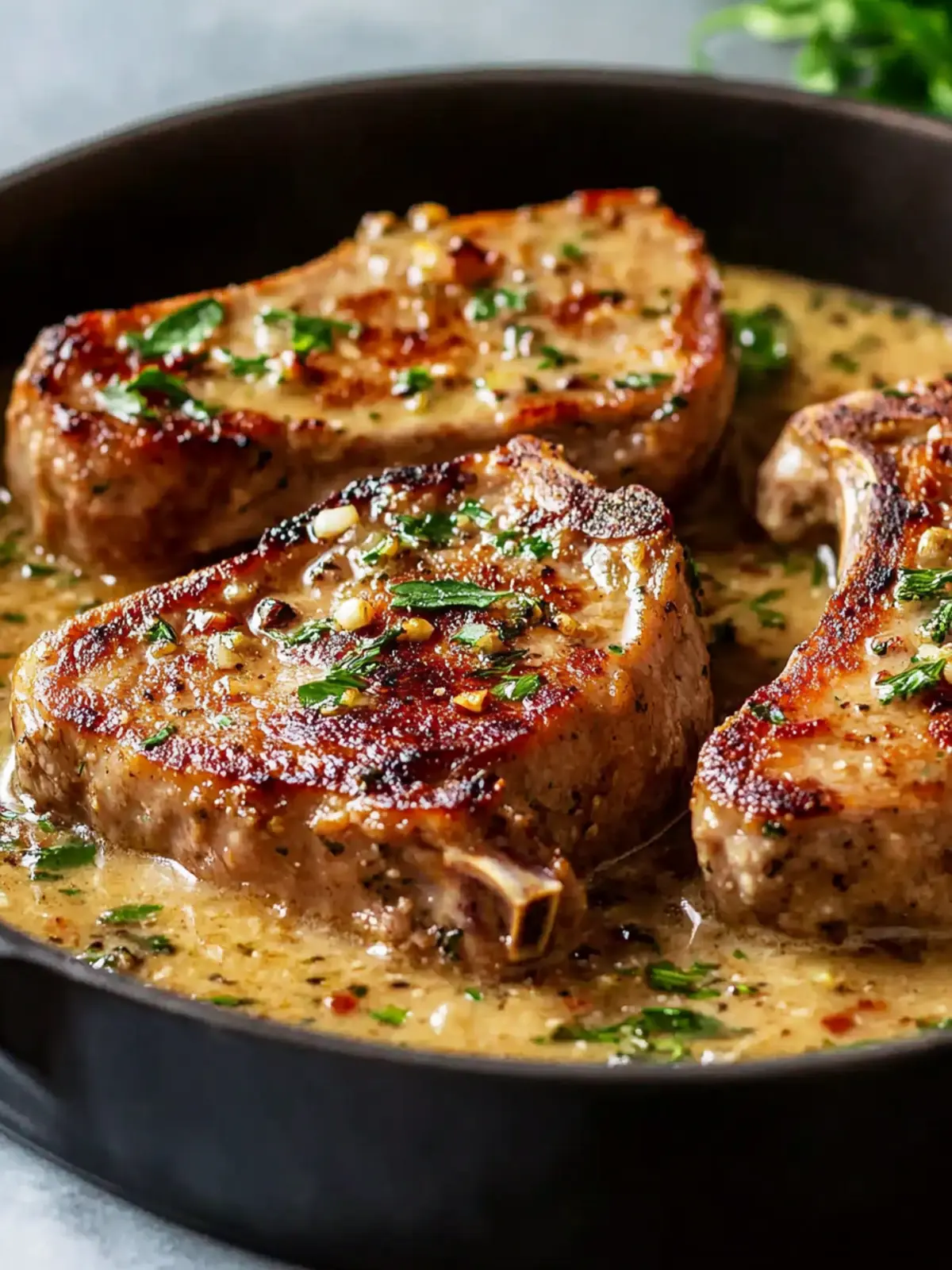 Garlic Marry Me Pork Chops